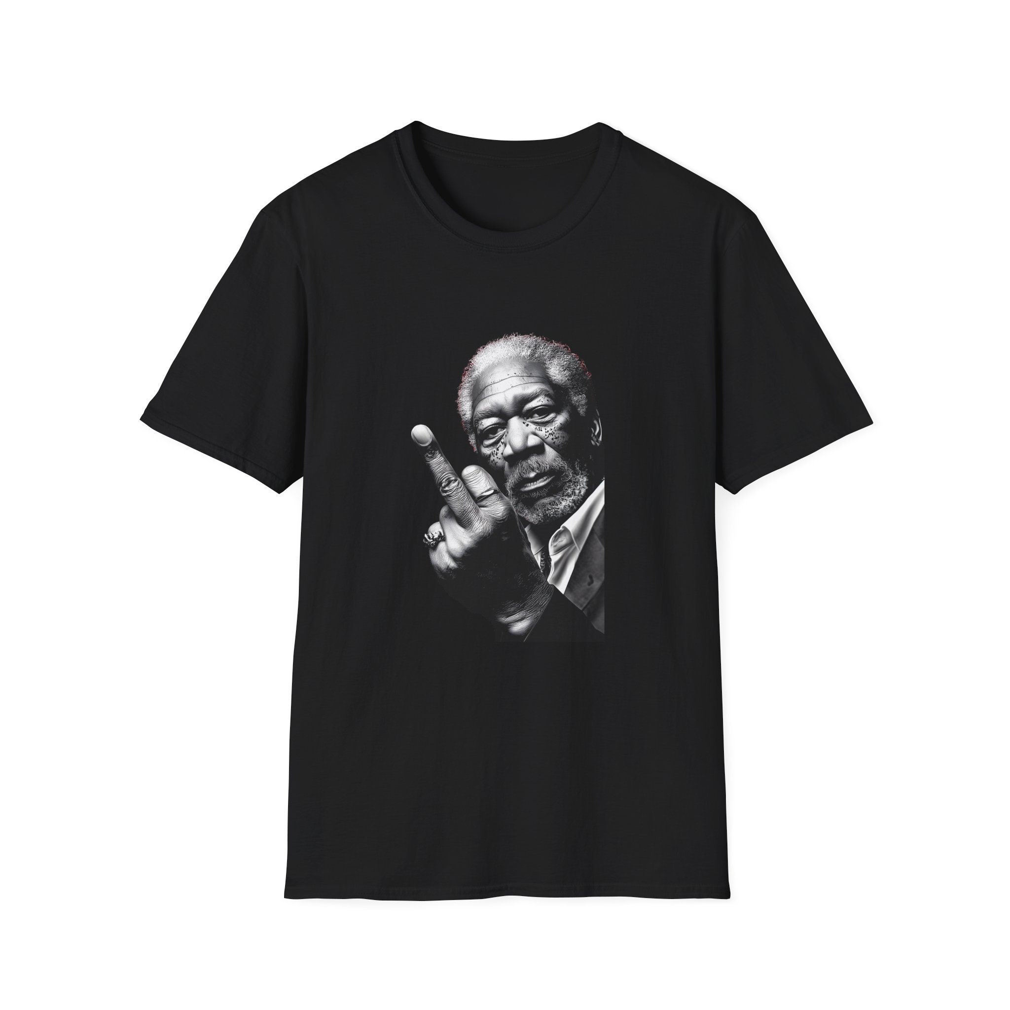 Morgan Freeman Middle Finger Unisex Softstyle T-Shirt