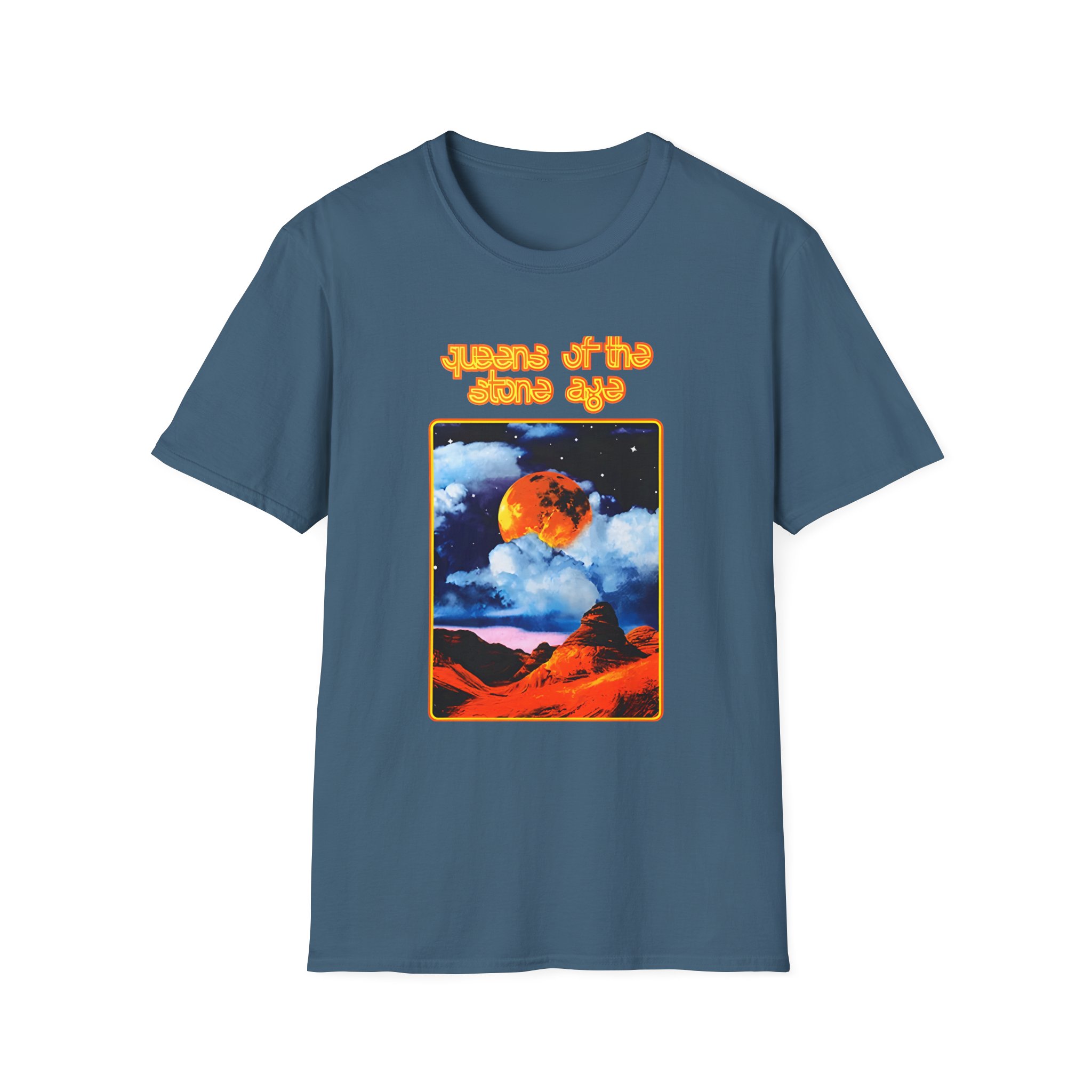 Queens of the Stone Age Moon Landscape Unisex Softstyle T-Shirt