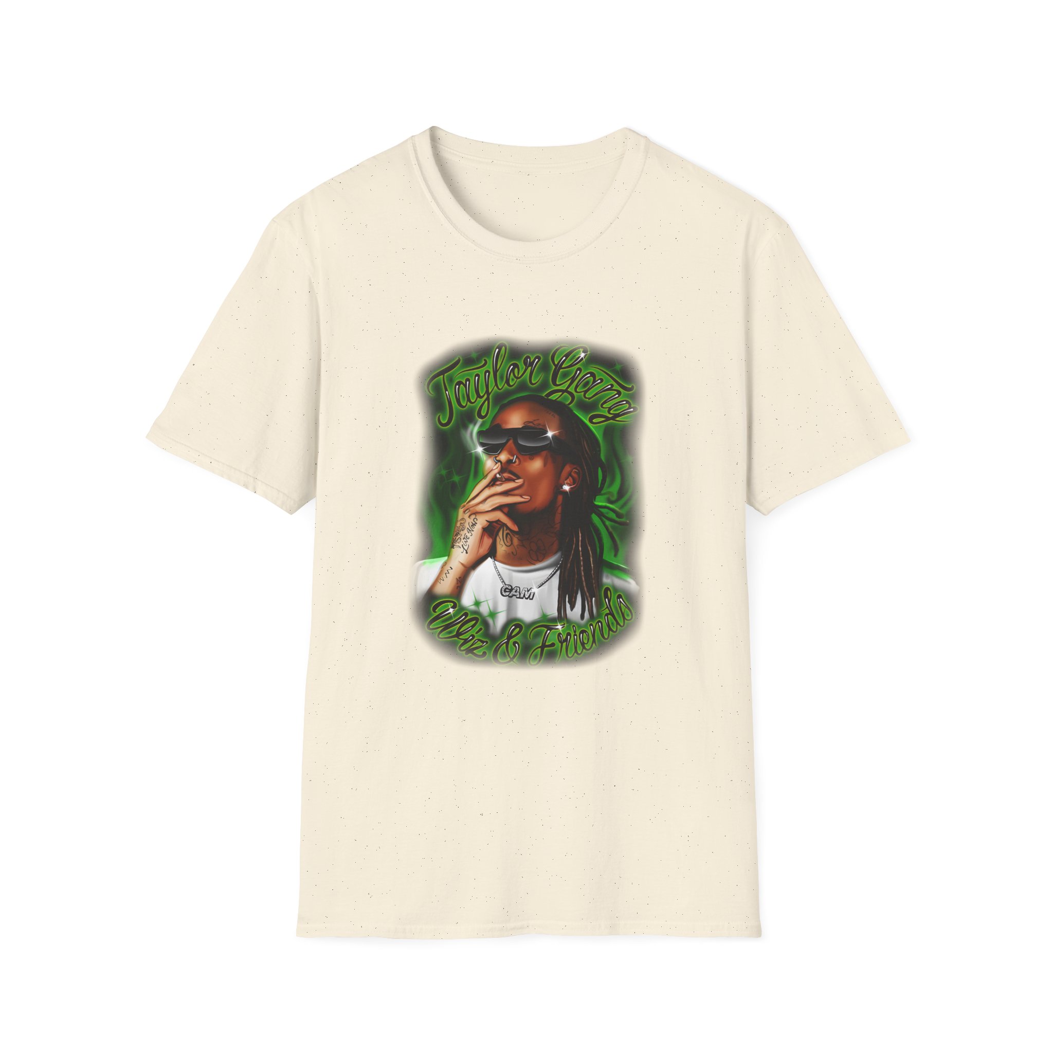Wiz Khalifa Airbrush Unisex Softstyle T-Shirt