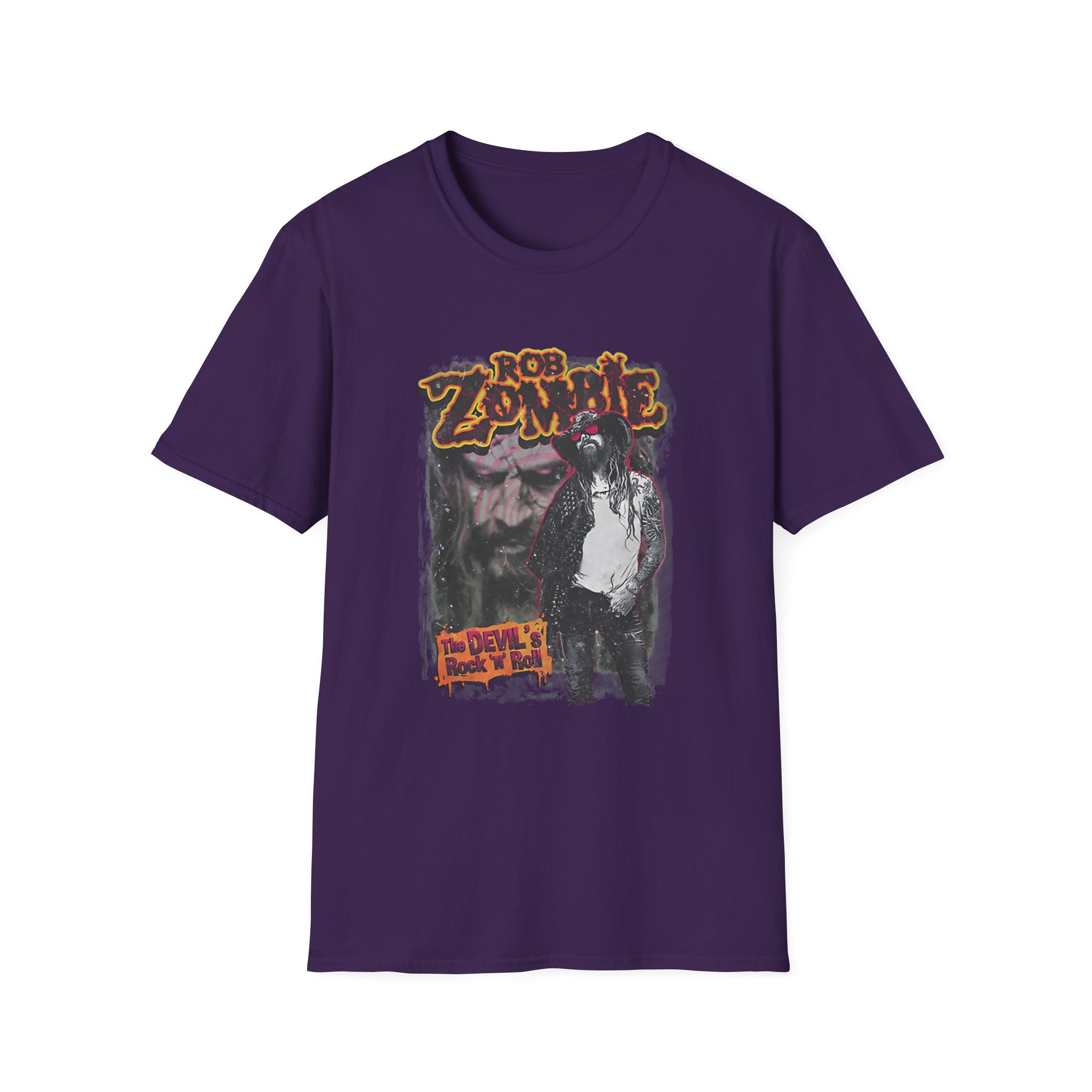 Rob Zombie Devils Rock N Roll Unisex Softstyle T-Shirt