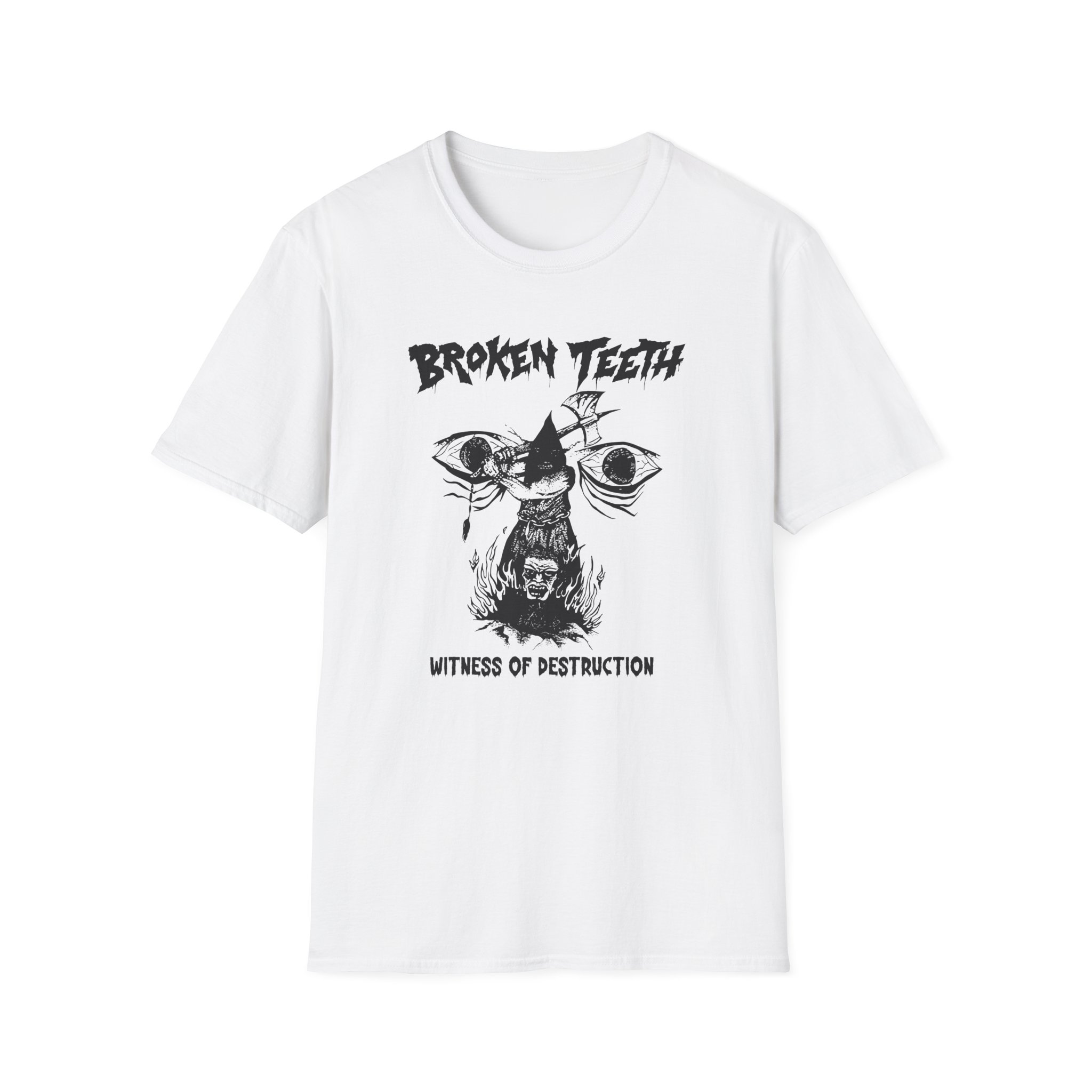 Broken Teeth Witness the Destruction Unisex Softstyle T-Shirt