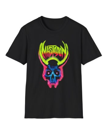 Mastodon Artist Series Cjk Neon Skull Unisex Softstyle T-Shirt