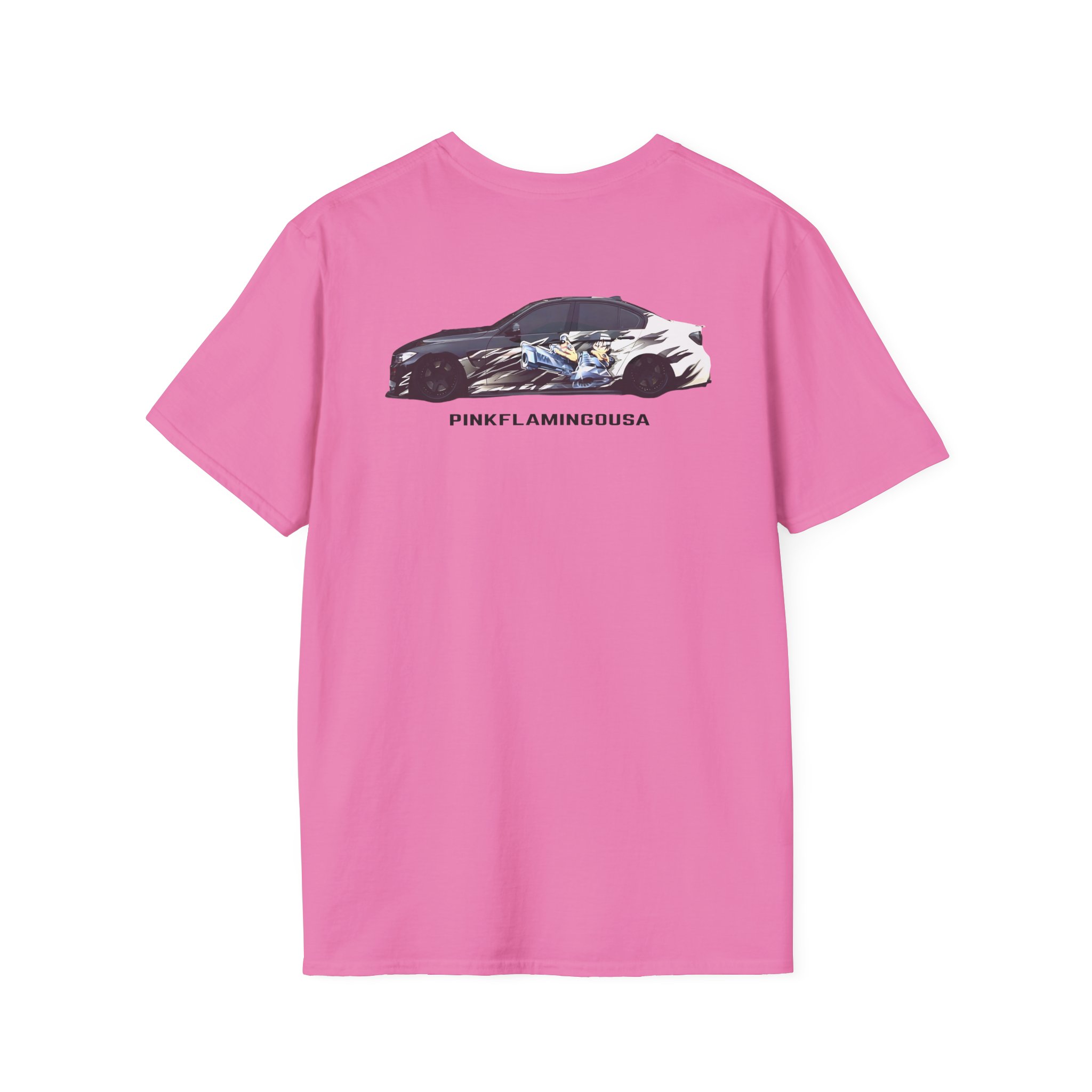 Xavier Wulf Pinkflamingousa unisex softstyle t-shirt