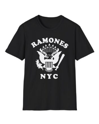 Johnny Ramone Retro Eagle Nyc Unisex Softstyle T-Shirt