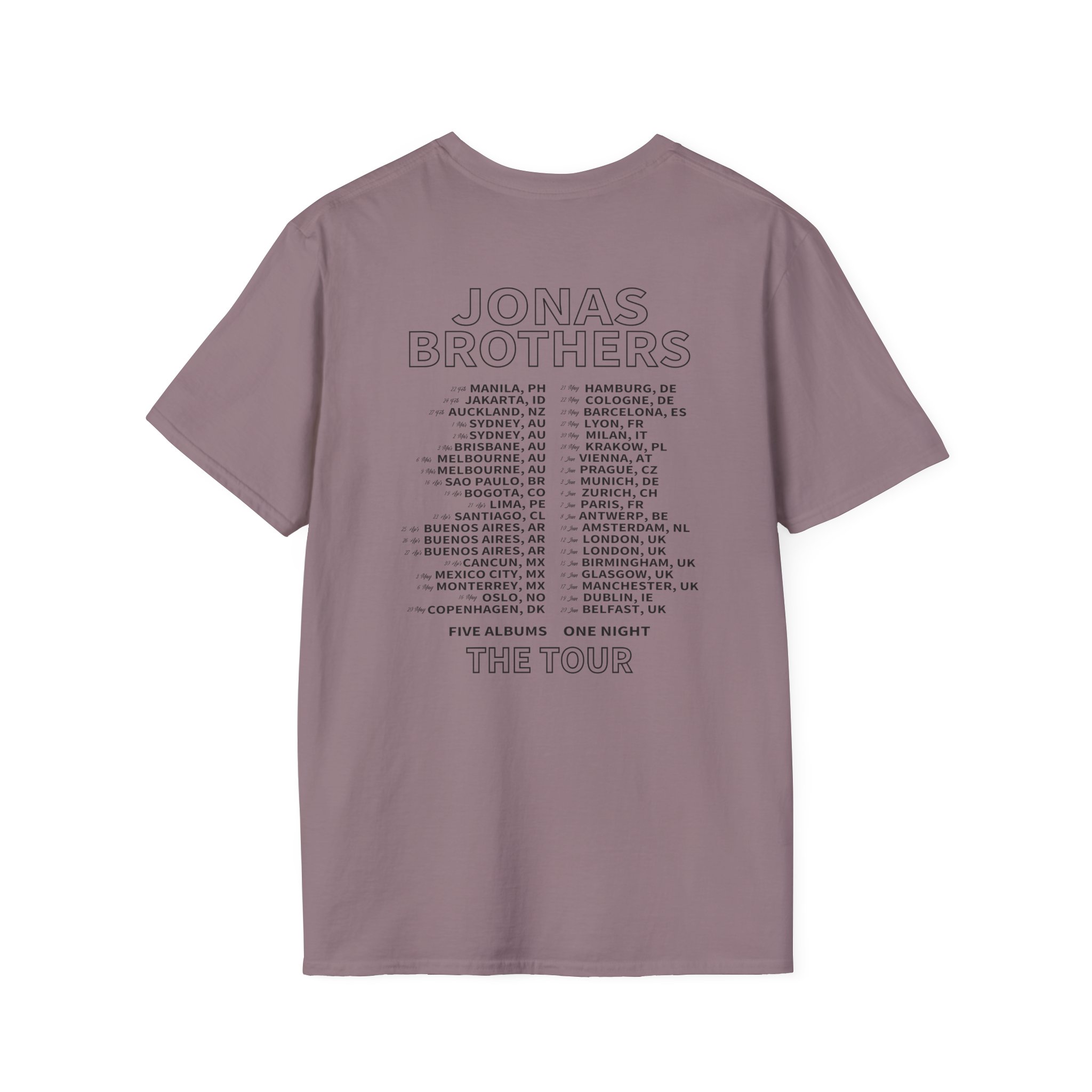 Jonas Brothers 5 Albums Unisex Softstyle T-Shirt