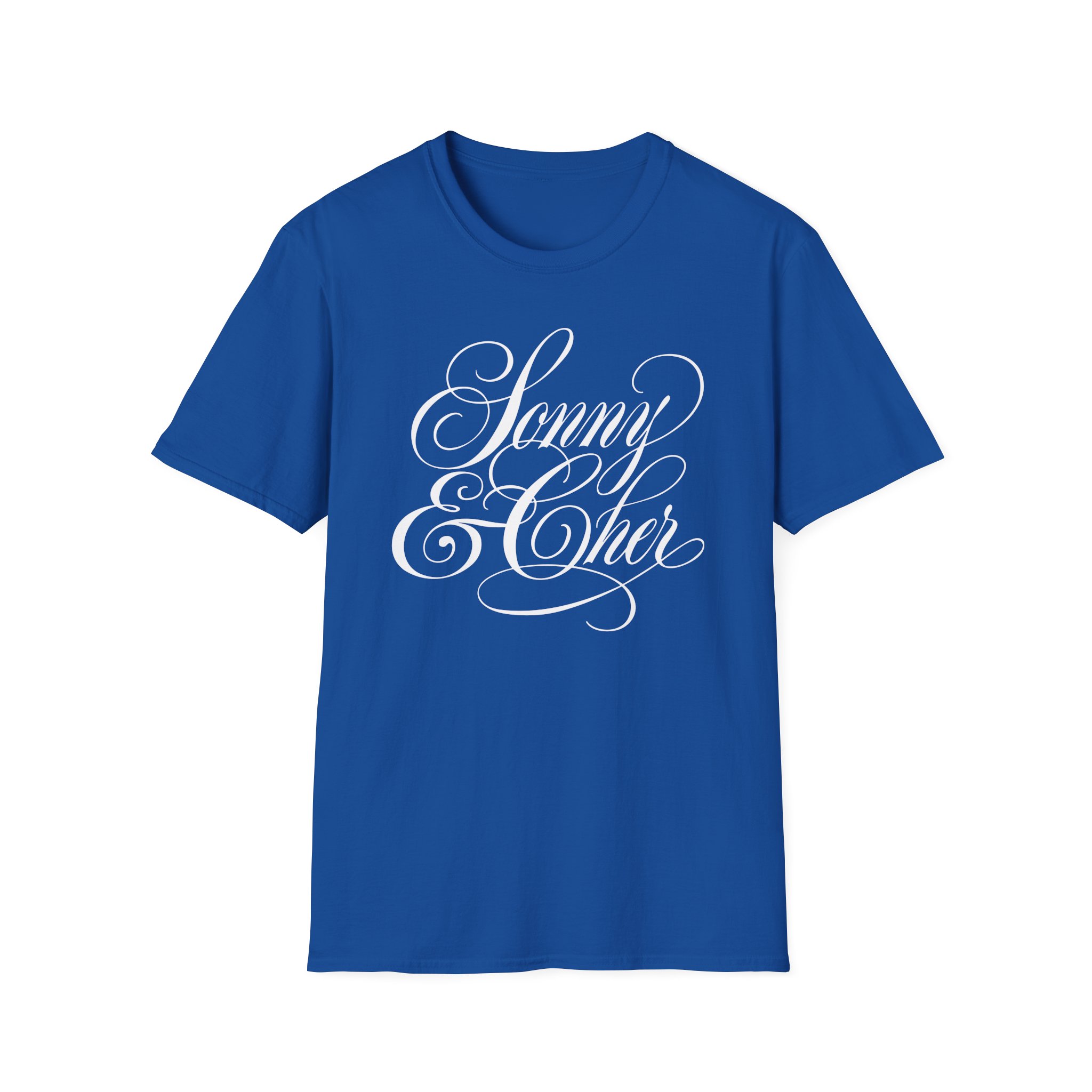 Sonny & Cher Fancy Script Unisex Softstyle T-Shirt