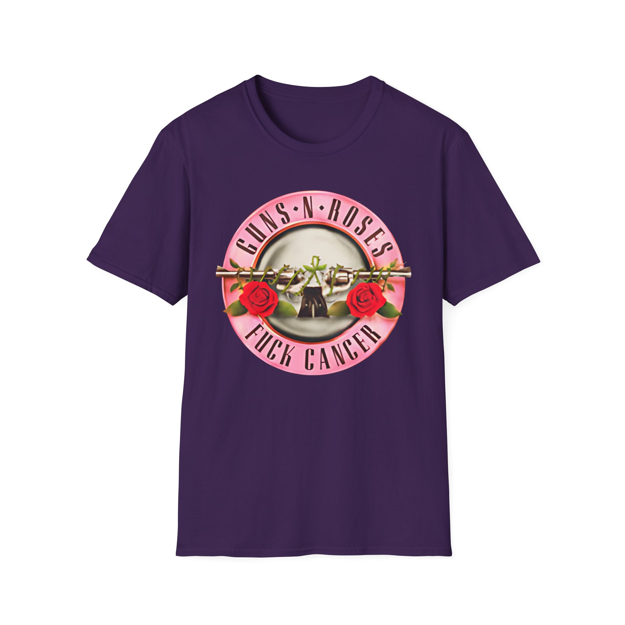 Guns N Roses Fuck Breast Cancer Unisex Softstyle T-Shirt