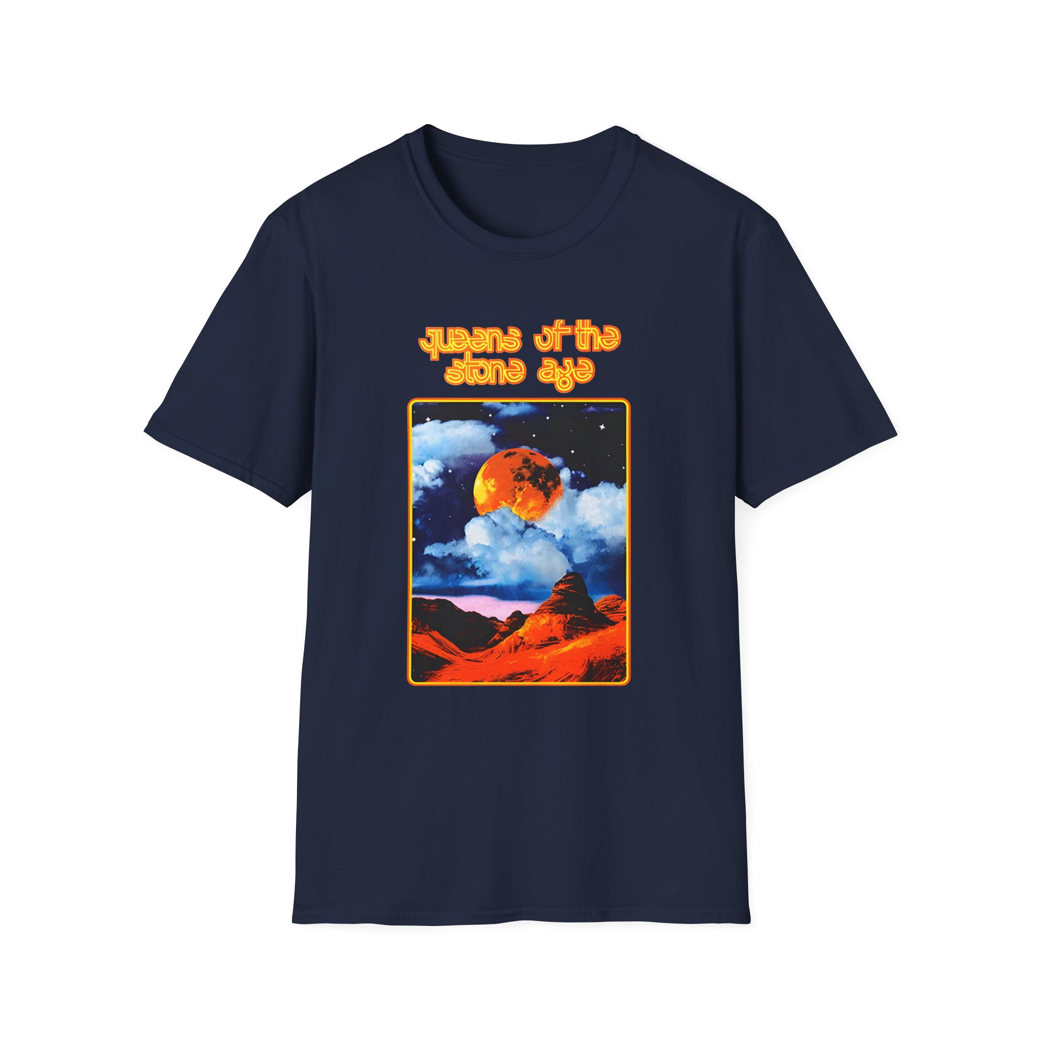 Queens of the Stone Age Moon Landscape Unisex Softstyle T-Shirt