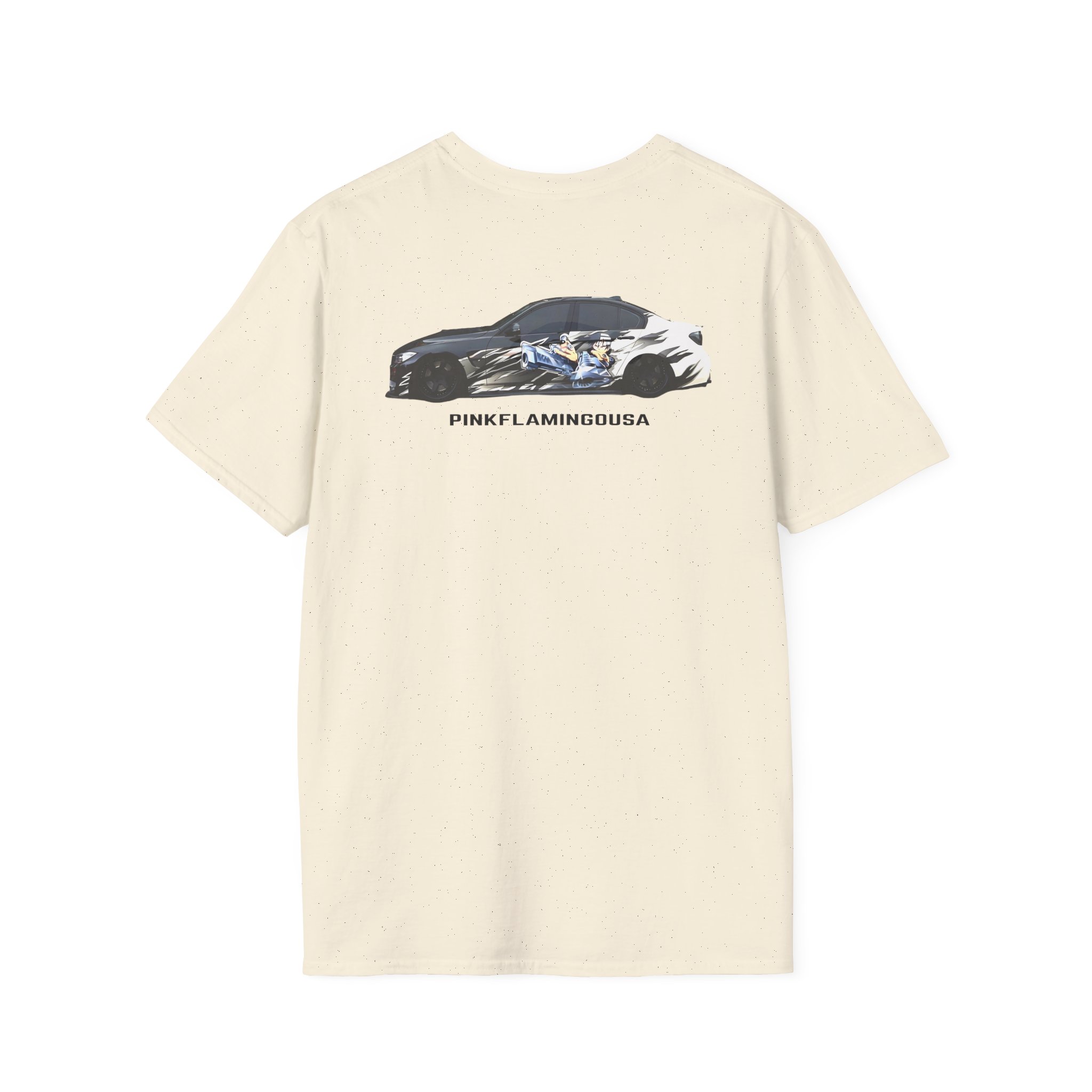 Xavier Wulf Pinkflamingousa unisex softstyle t-shirt