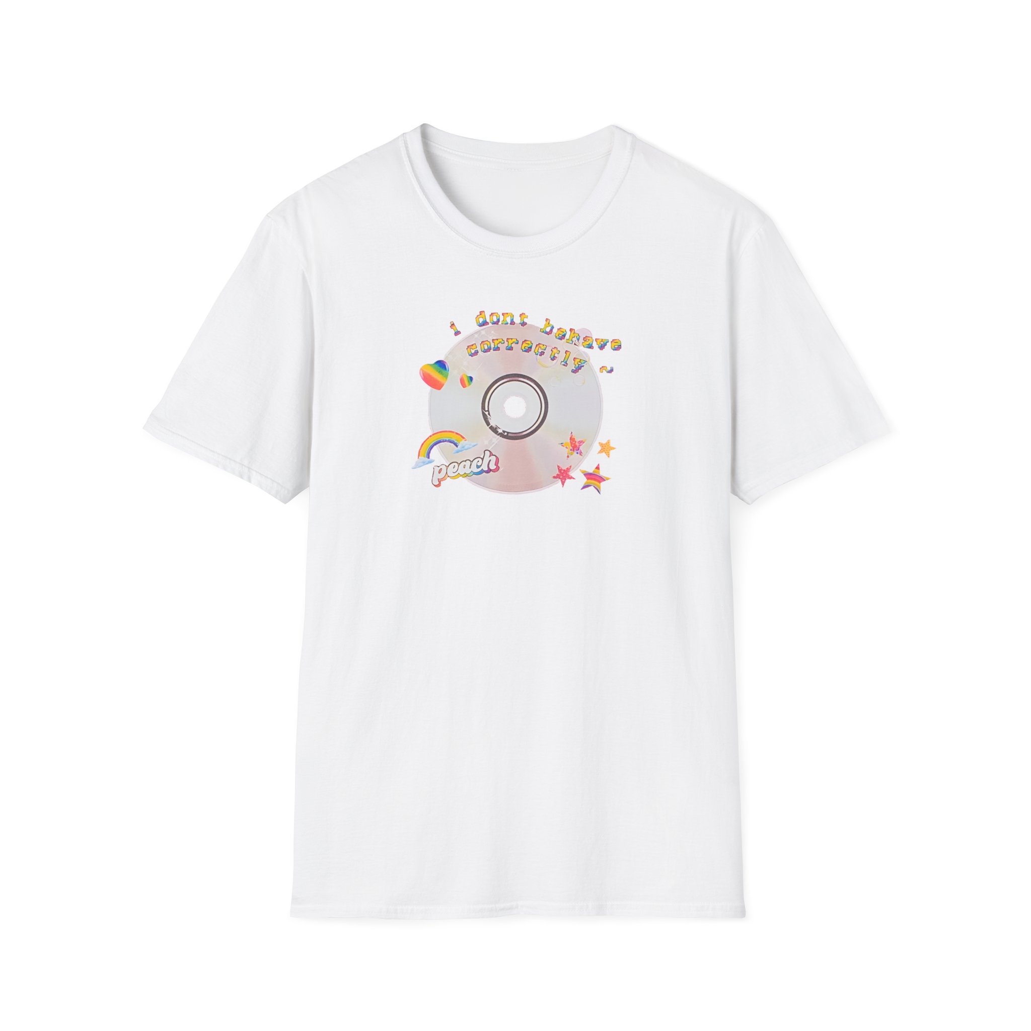 Peach Prc Fairy I Don't Behave Correctly Unisex Softstyle T-Shirt