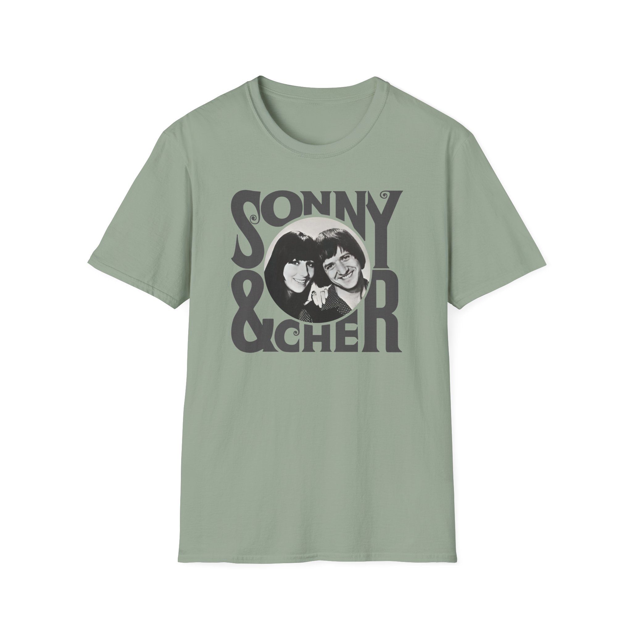 Sonny & Cher Retro Logo Unisex Softstyle T-Shirt