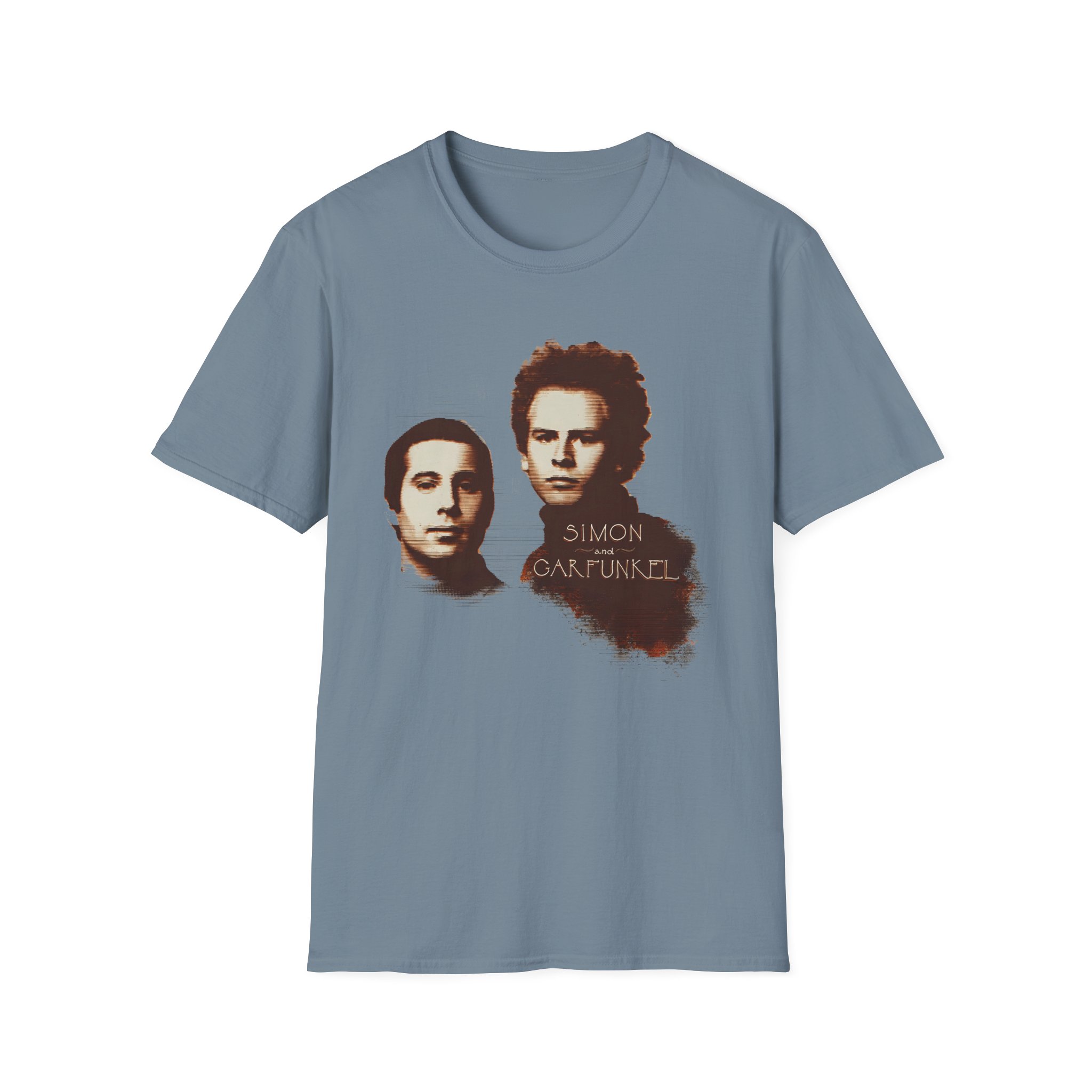 Simon and Garfunkel Faces Unisex Softstyle T-Shirt