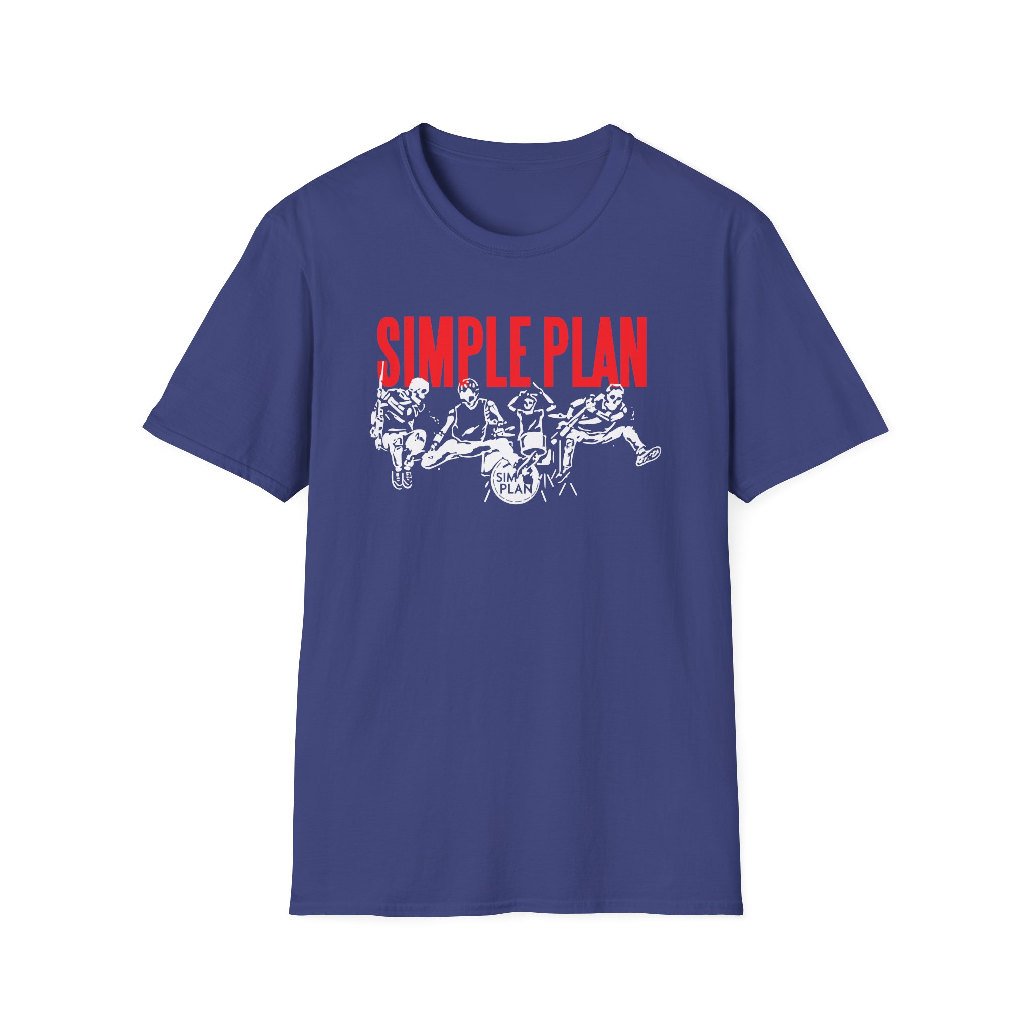 Simple Plan Live Skeleton Unisex Softstyle T-Shirt