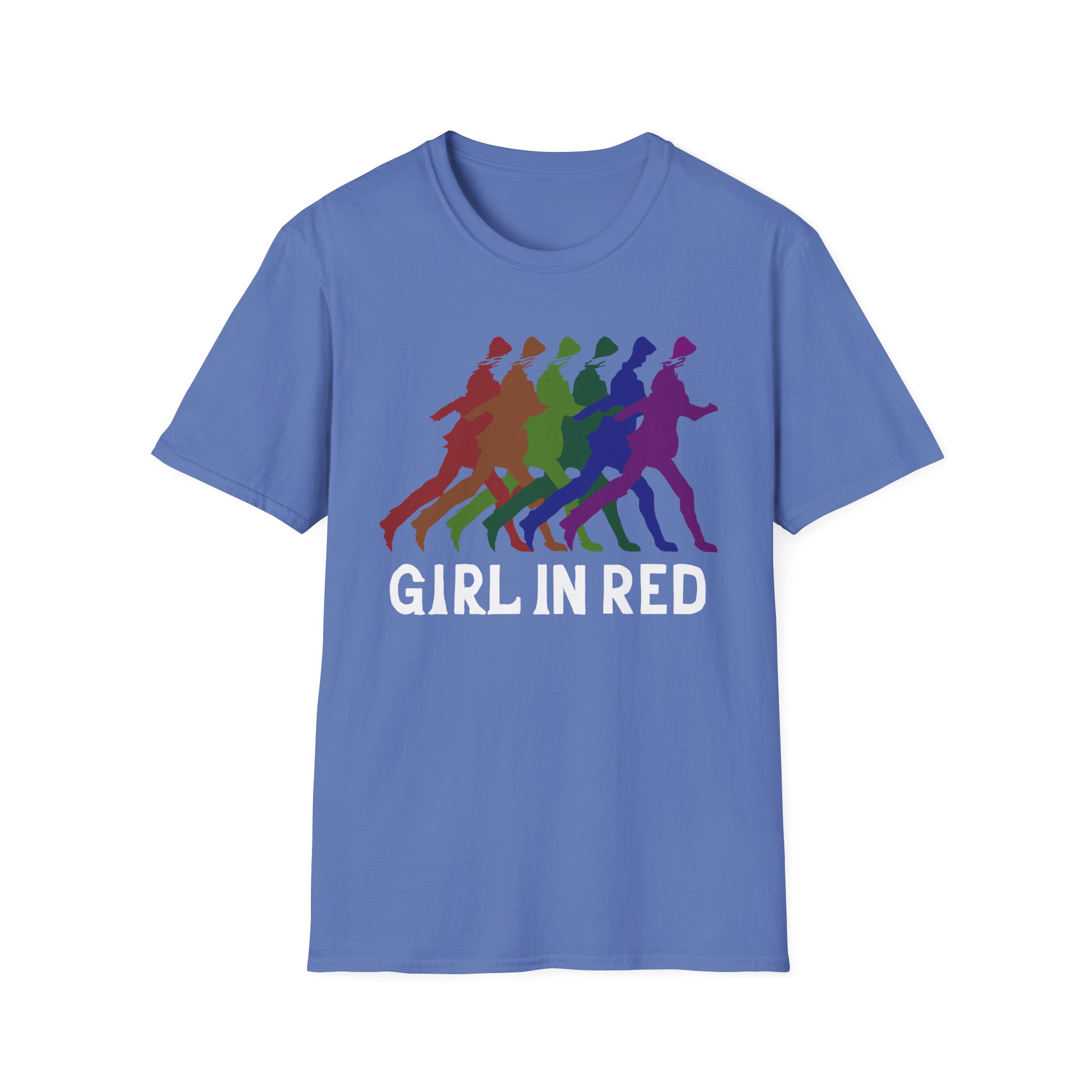 Girl in Red Rainbow Silhouette Unisex Softstyle T-Shirt