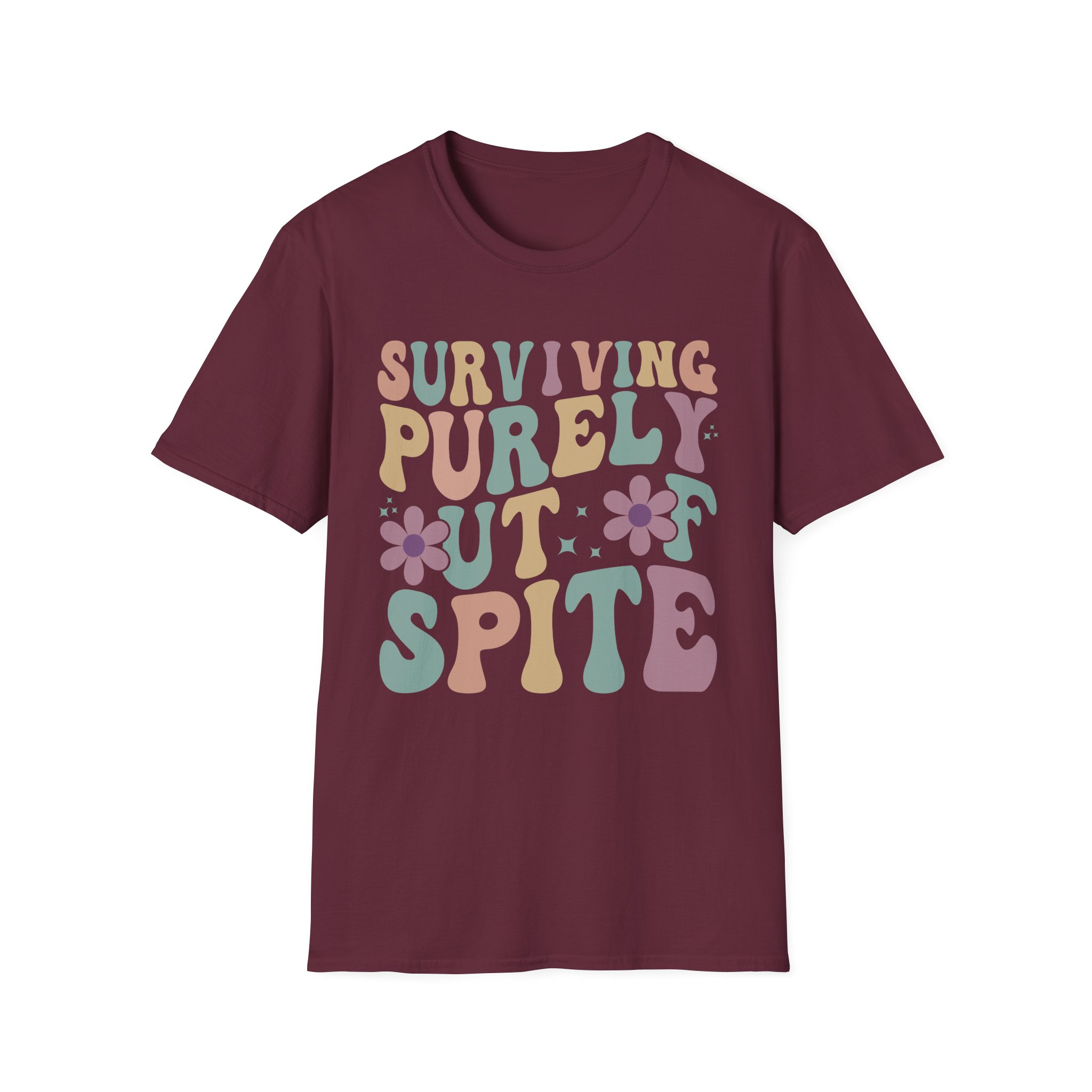 Derkslurp Surviving Purely Out Of Spite Unisex Softstyle T-Shirt