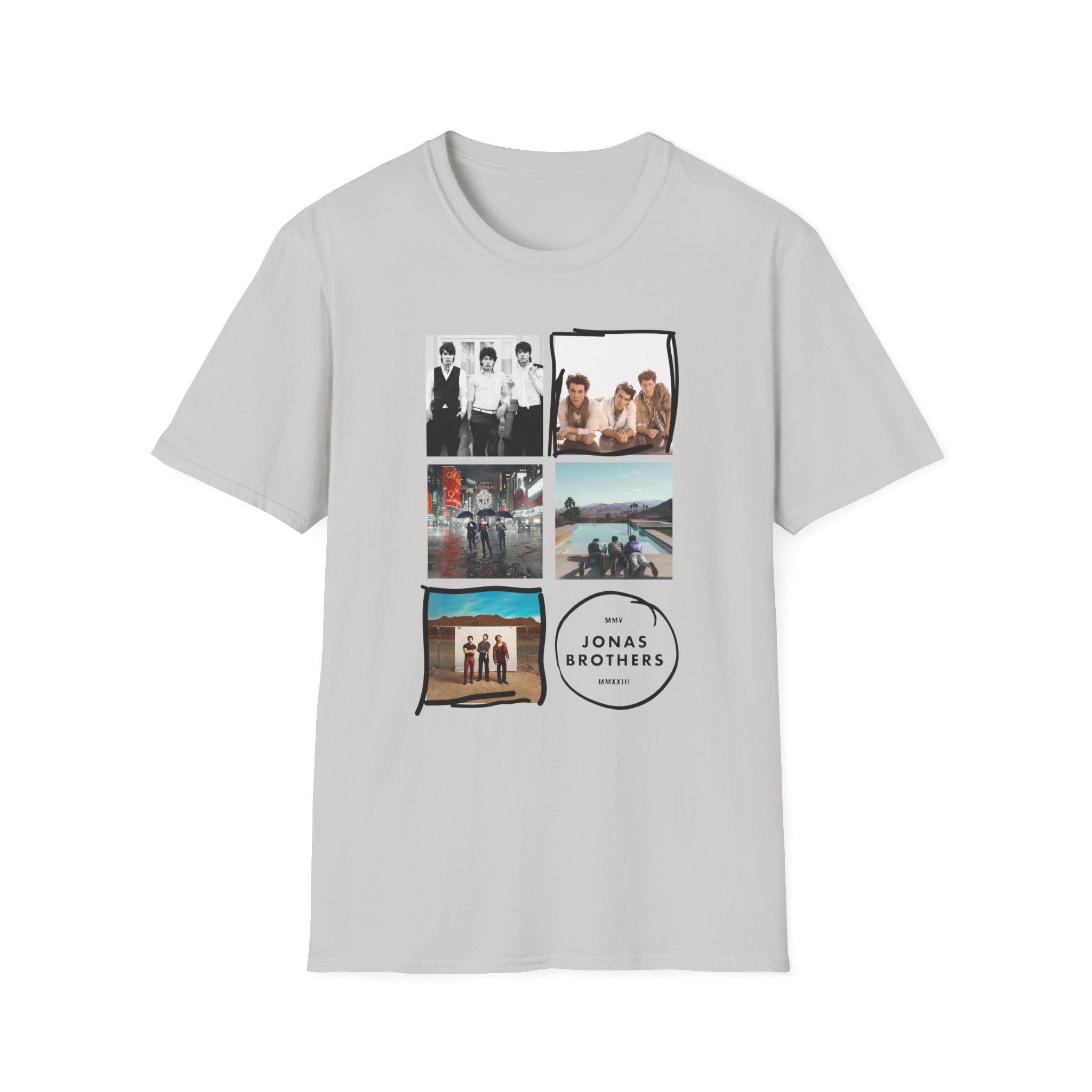 Jonas Brothers 5 Albums Unisex Softstyle T-Shirt
