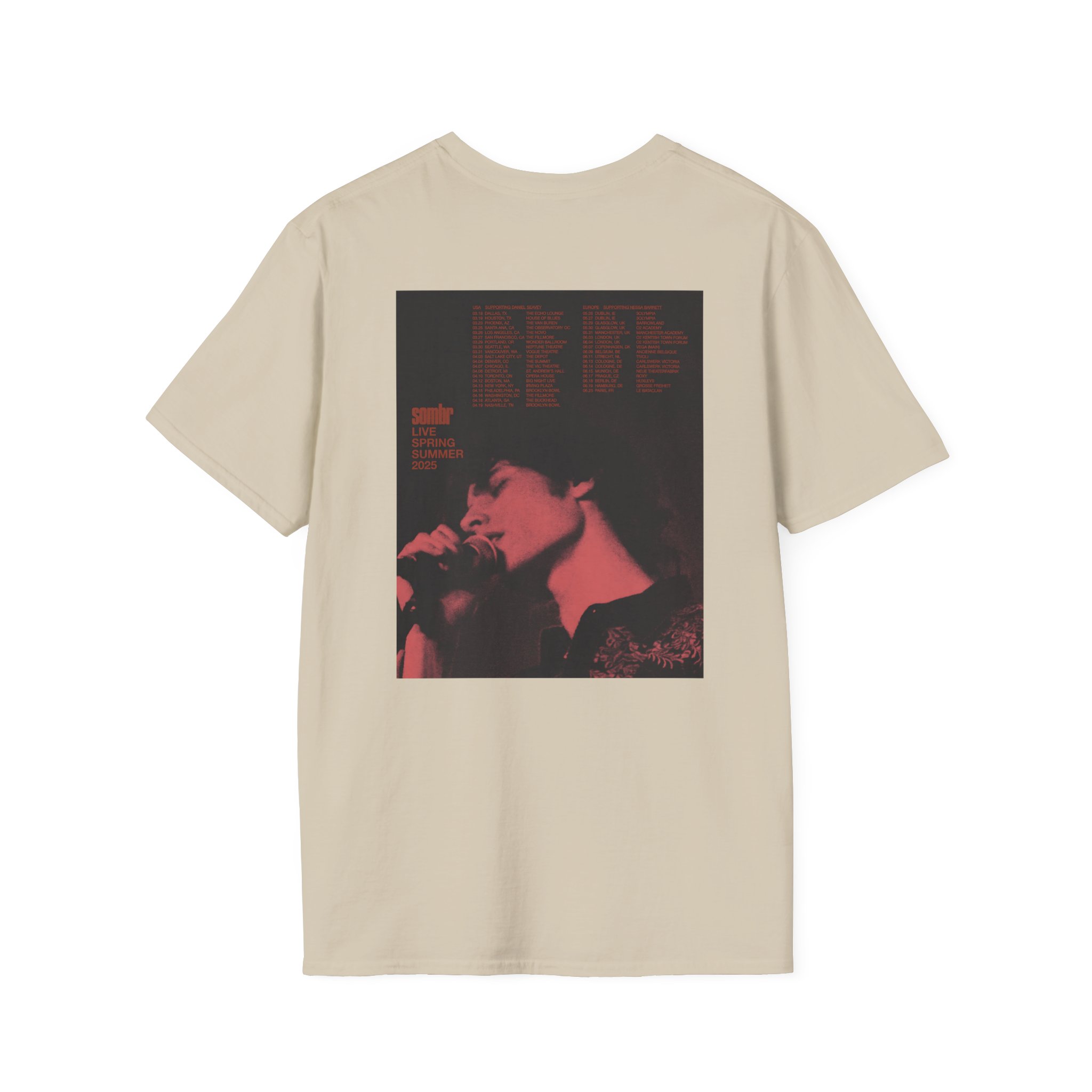 Sombr Live Spring 2025 Tour Unisex T-Shirt