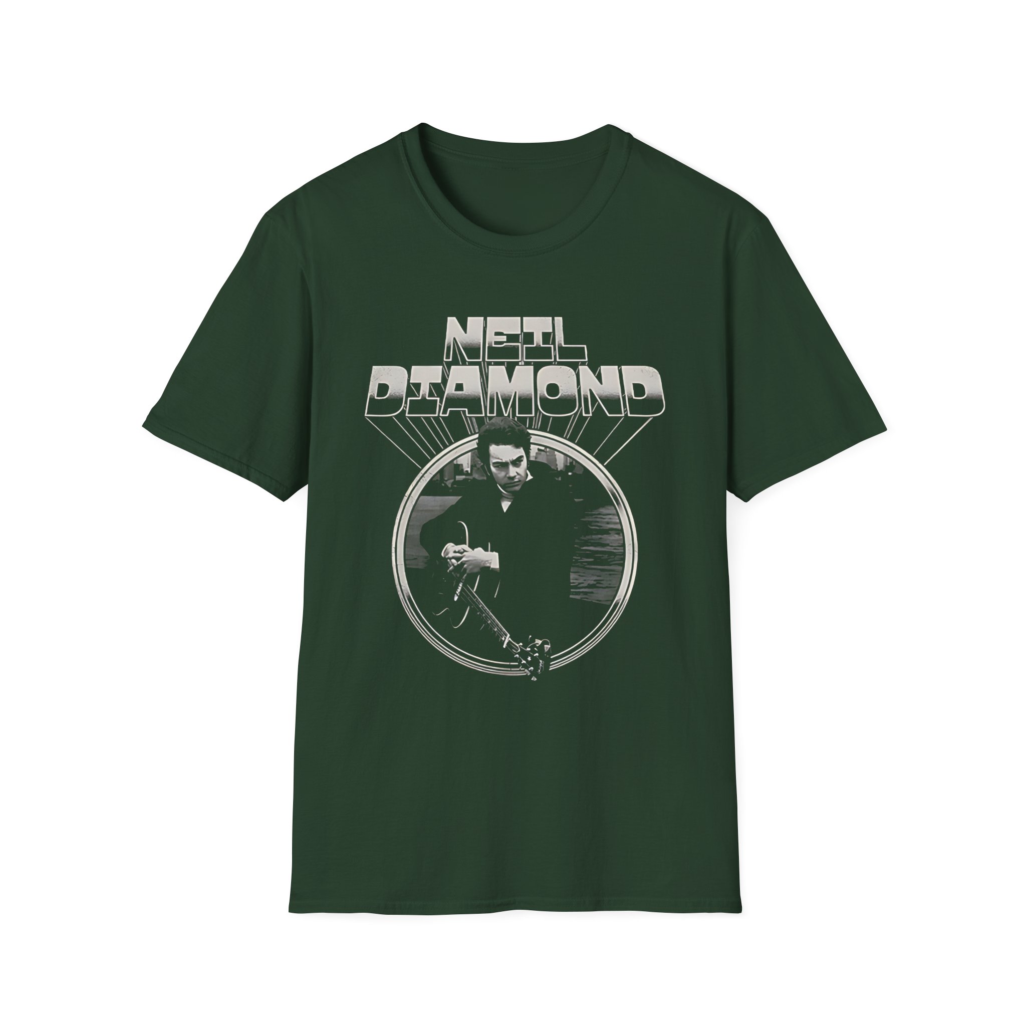 Neil Diamond Chrome Guitar Unisex Softstyle T-Shirt