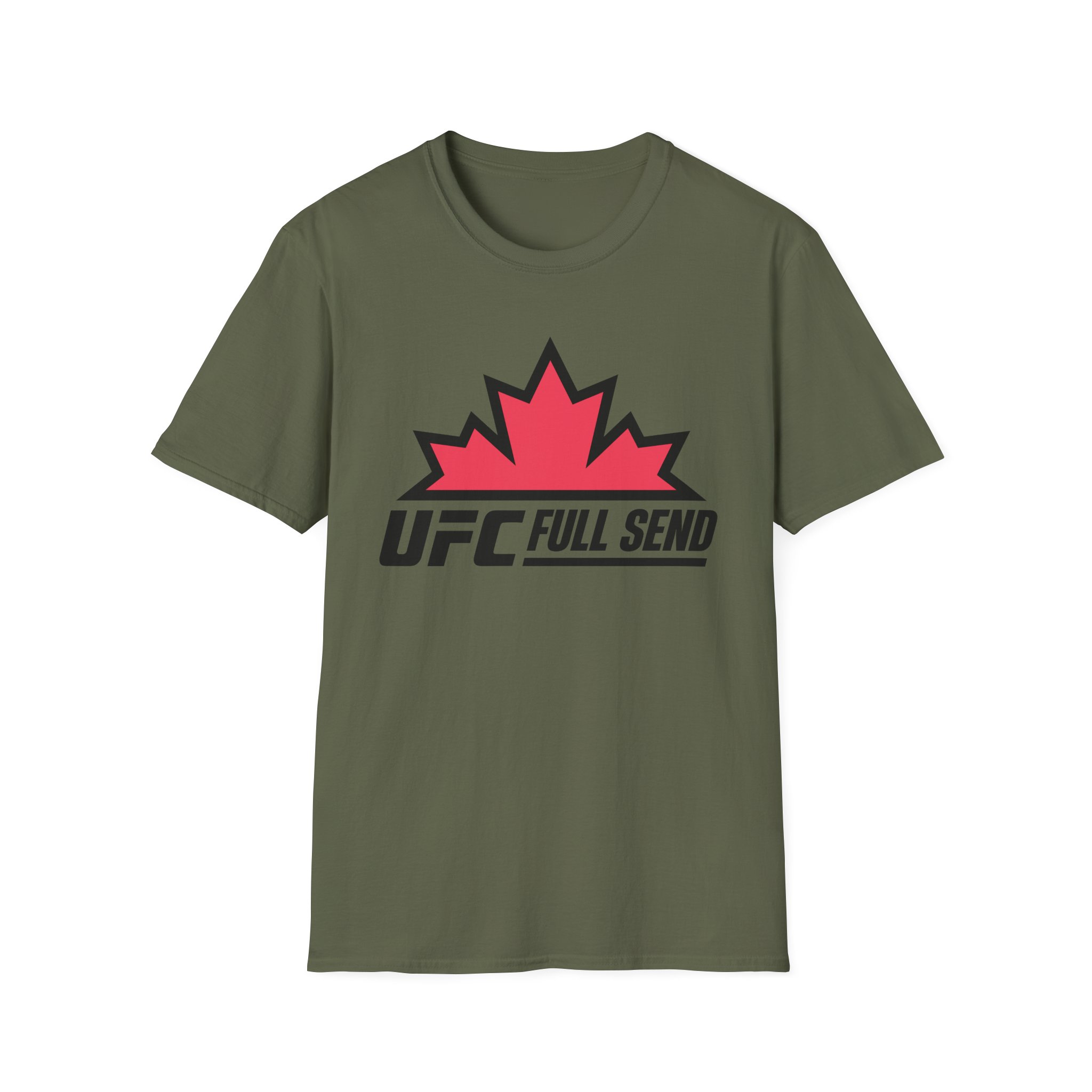 Full Send UFC Canada Leaf Unisex Softstyle T-Shirt