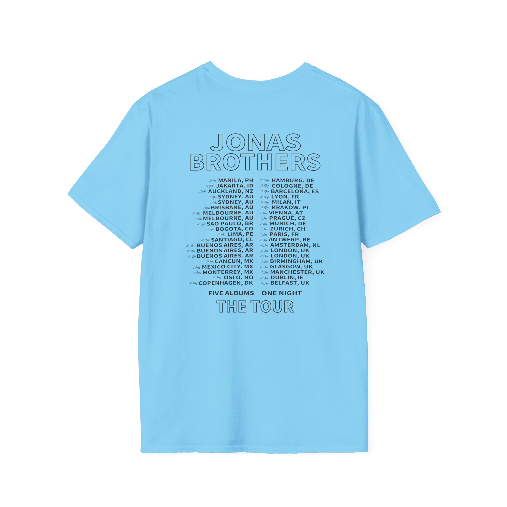 Jonas Brothers 5 Albums Unisex Softstyle T-Shirt