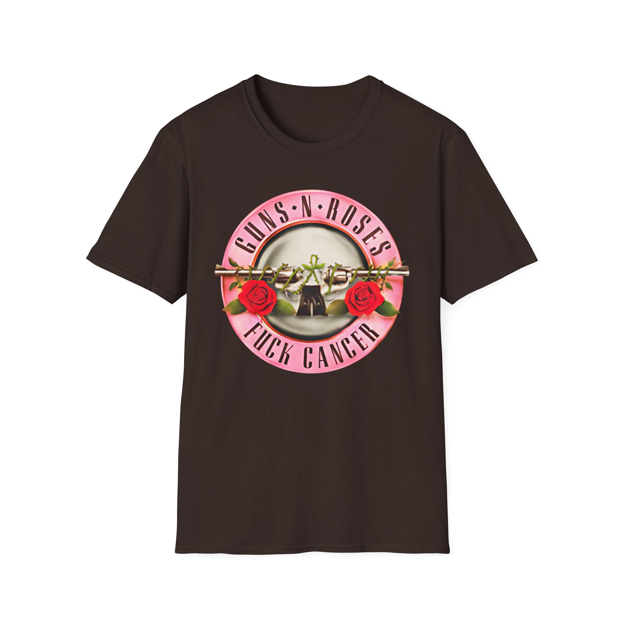Guns N Roses Fuck Breast Cancer Unisex Softstyle T-Shirt