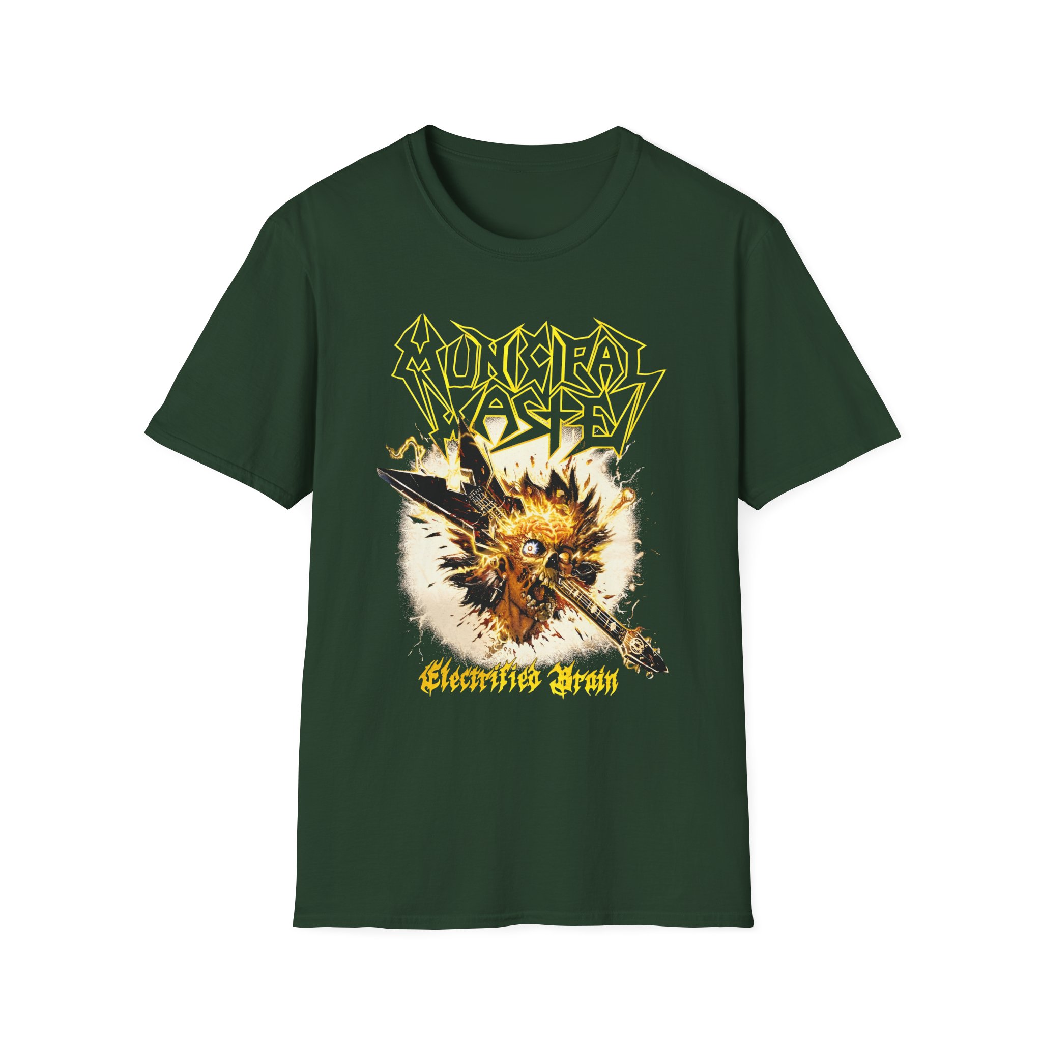 Municipal Waste Electrified Brain Unisex Softstyle T-Shirt