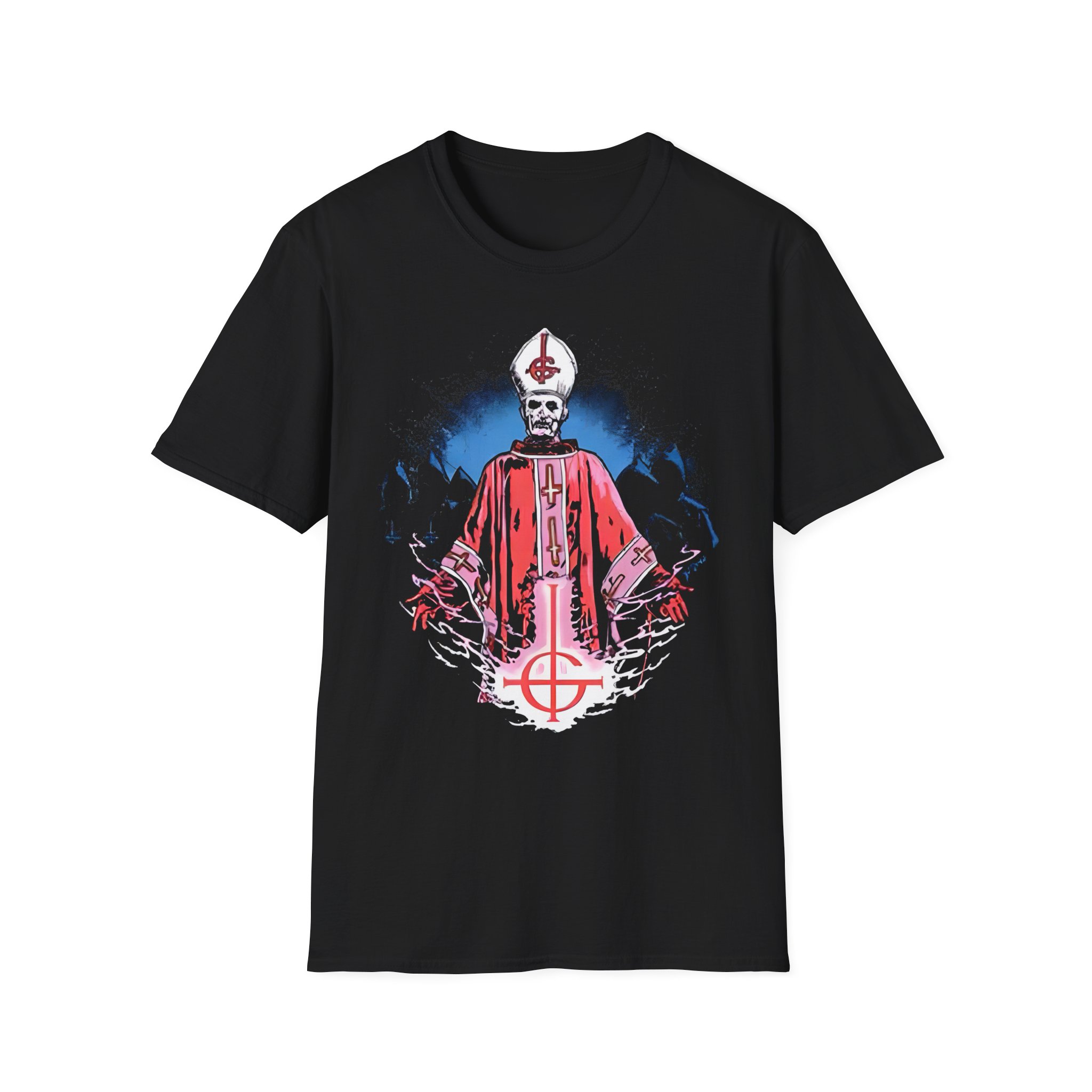 Ghost Band Papa I Crop Unisex Softstyle T-Shirt