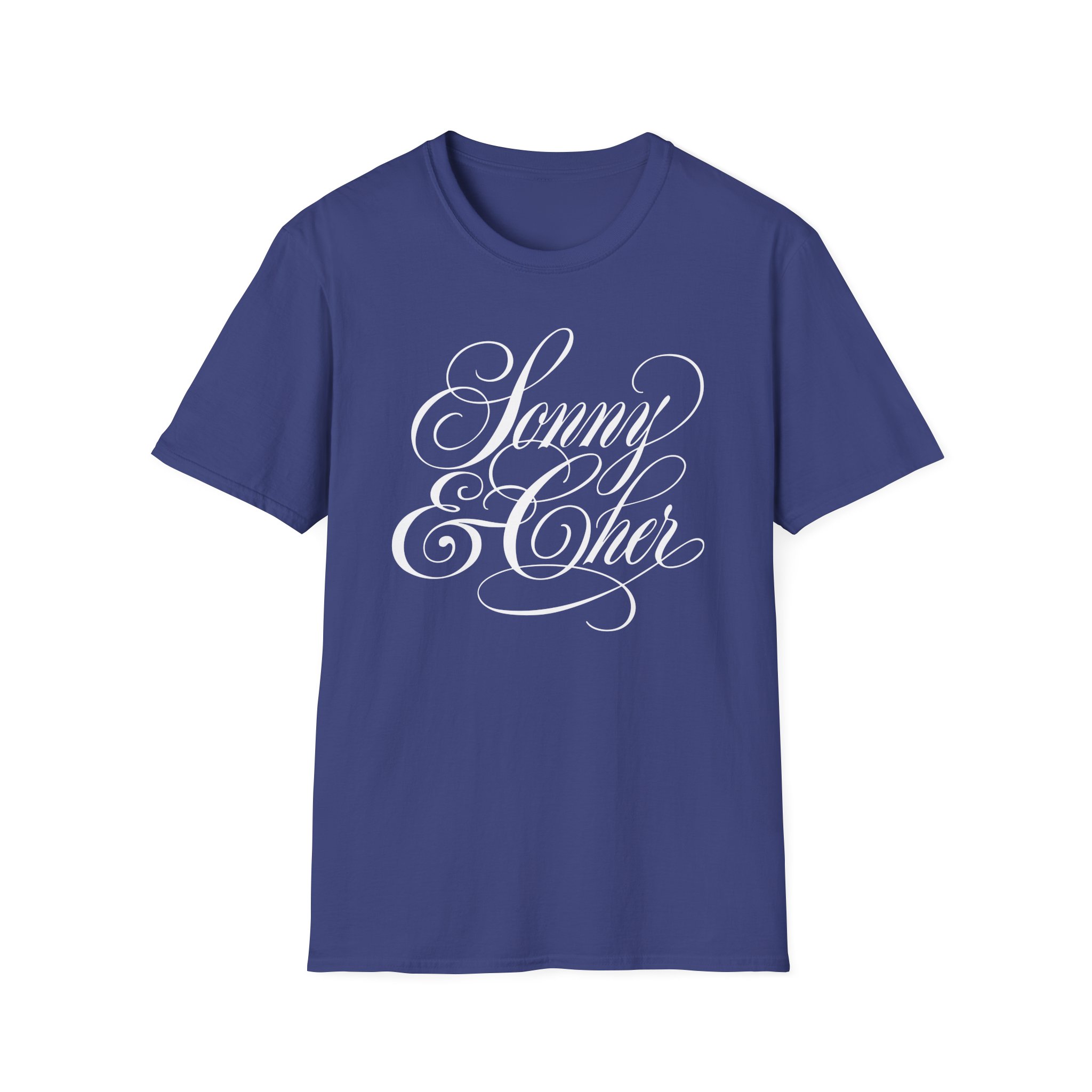 Sonny & Cher Fancy Script Unisex Softstyle T-Shirt