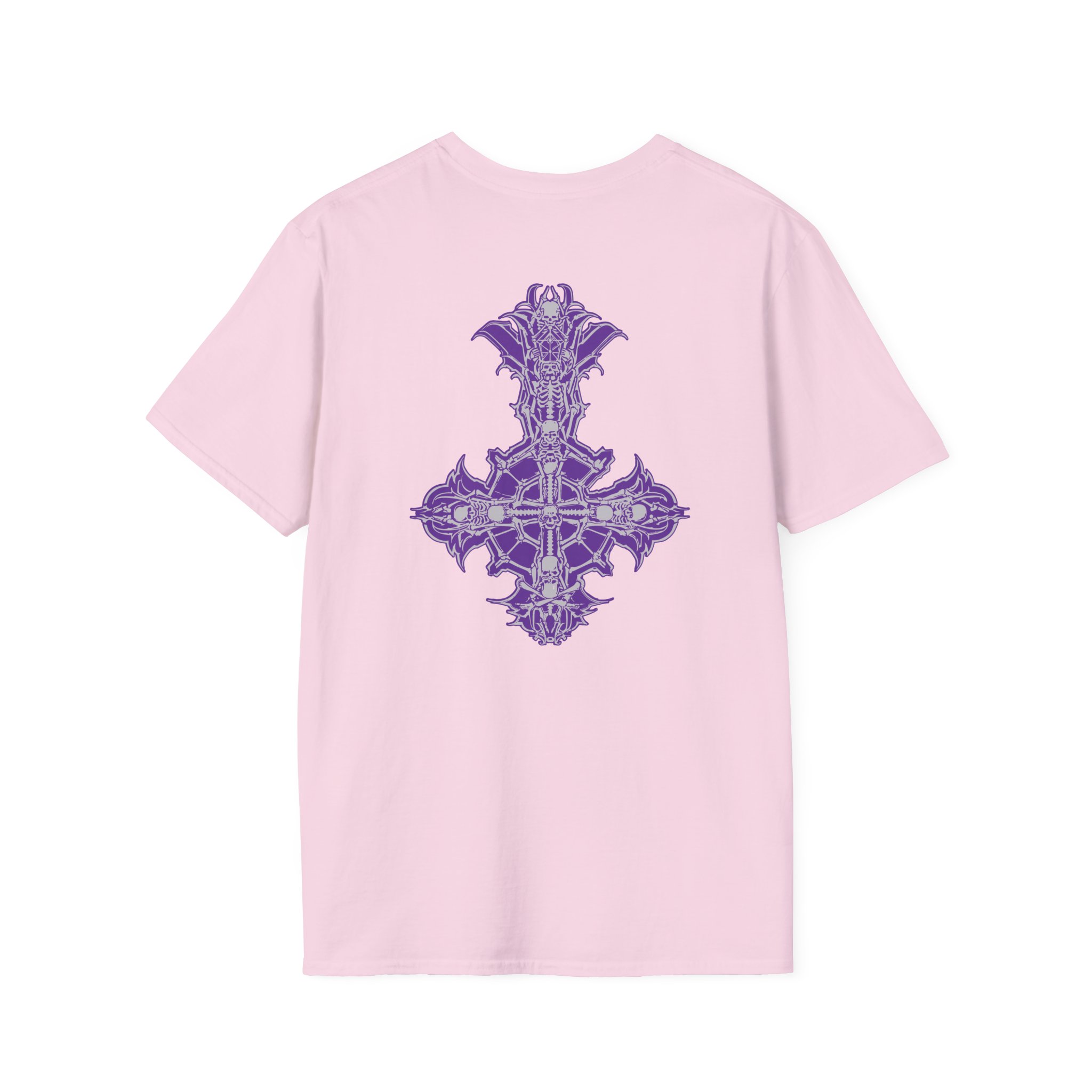 Ghost Band Chrome Purple Skeletá Unisex Softstyle T-Shirt