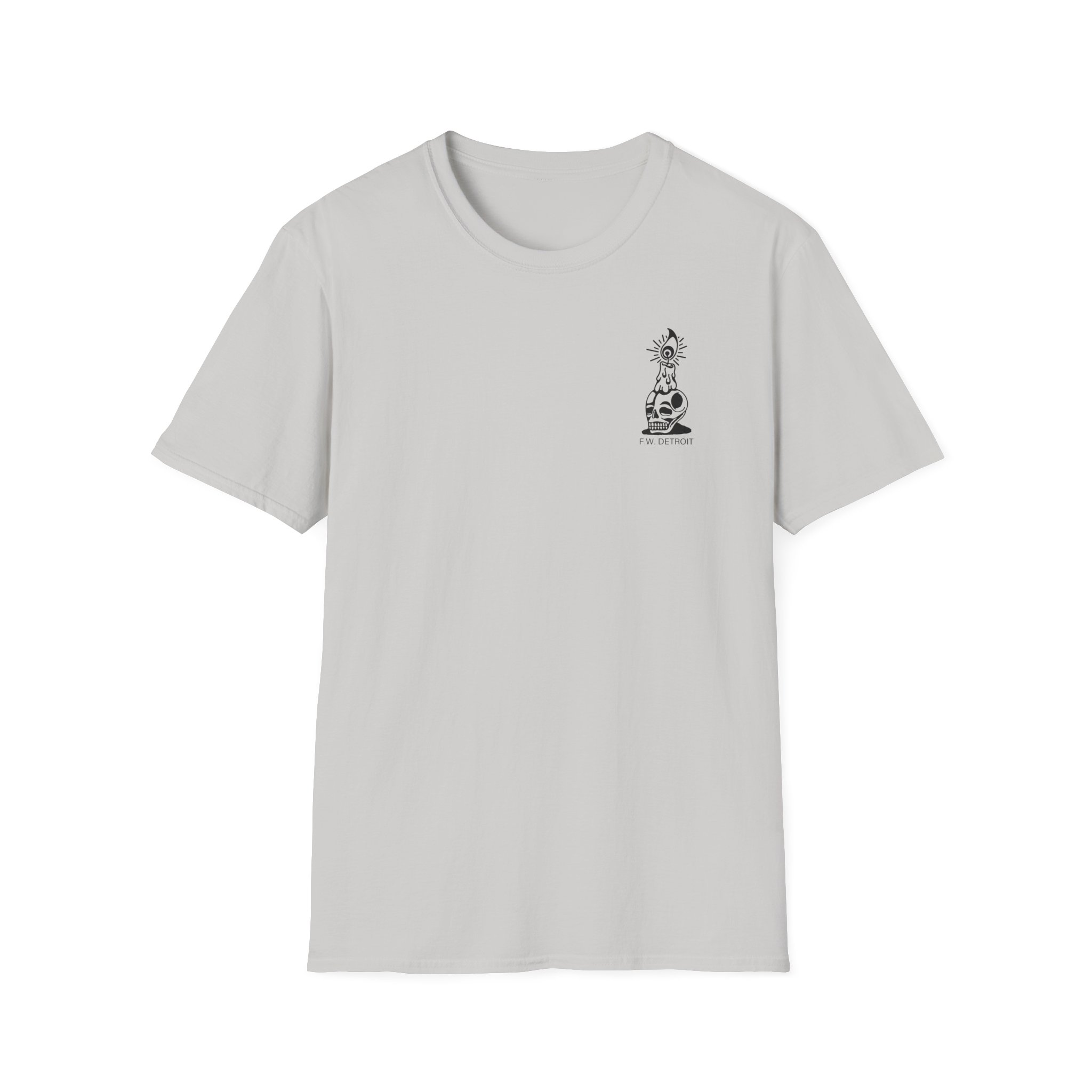 Fireworks Skull Unisex Softstyle T-Shirt