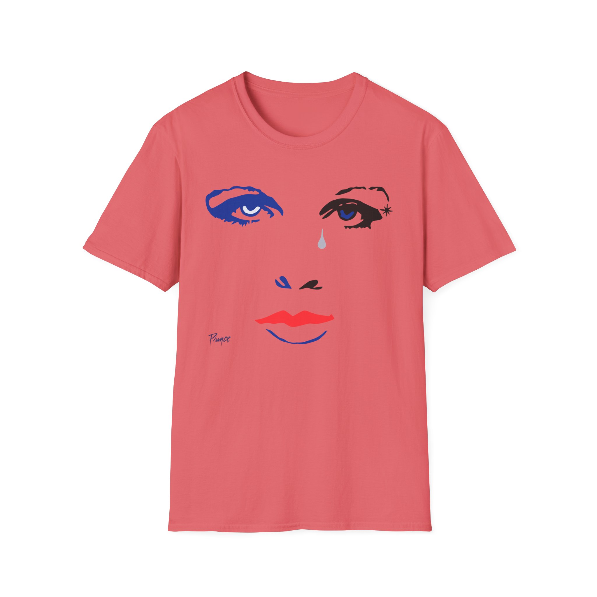 Prince Purple Rain Face Unisex Softstyle T-Shirt