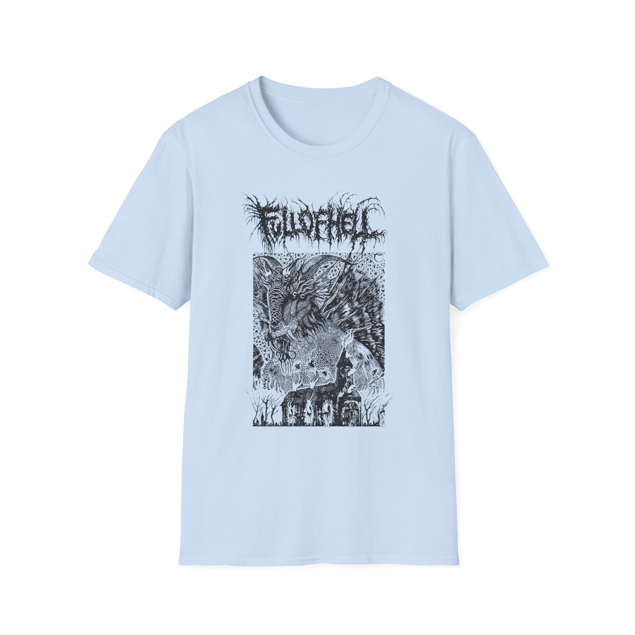 Full of Hell Purple Goat Church Unisex Softstyle T-Shirt