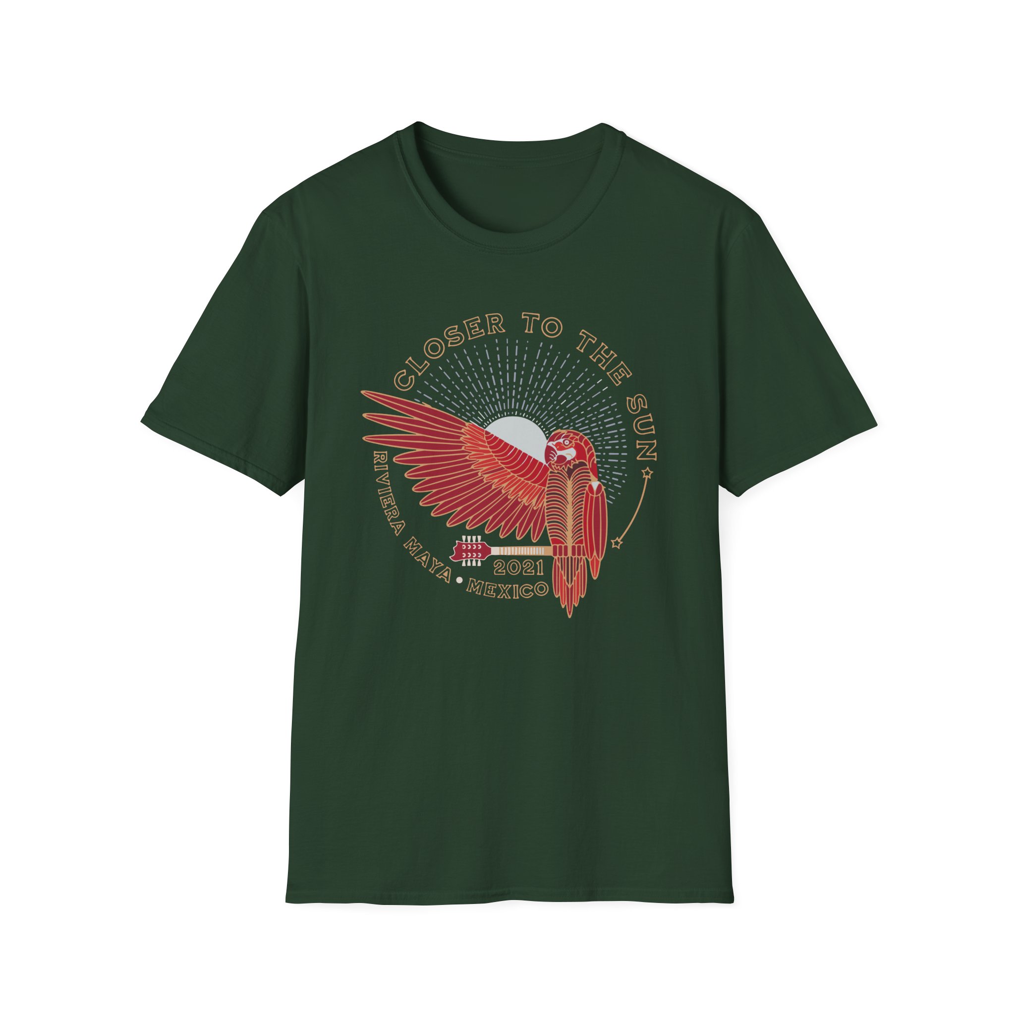 Closer to the Sun 2021 Parrot unisex softstyle t-shirt