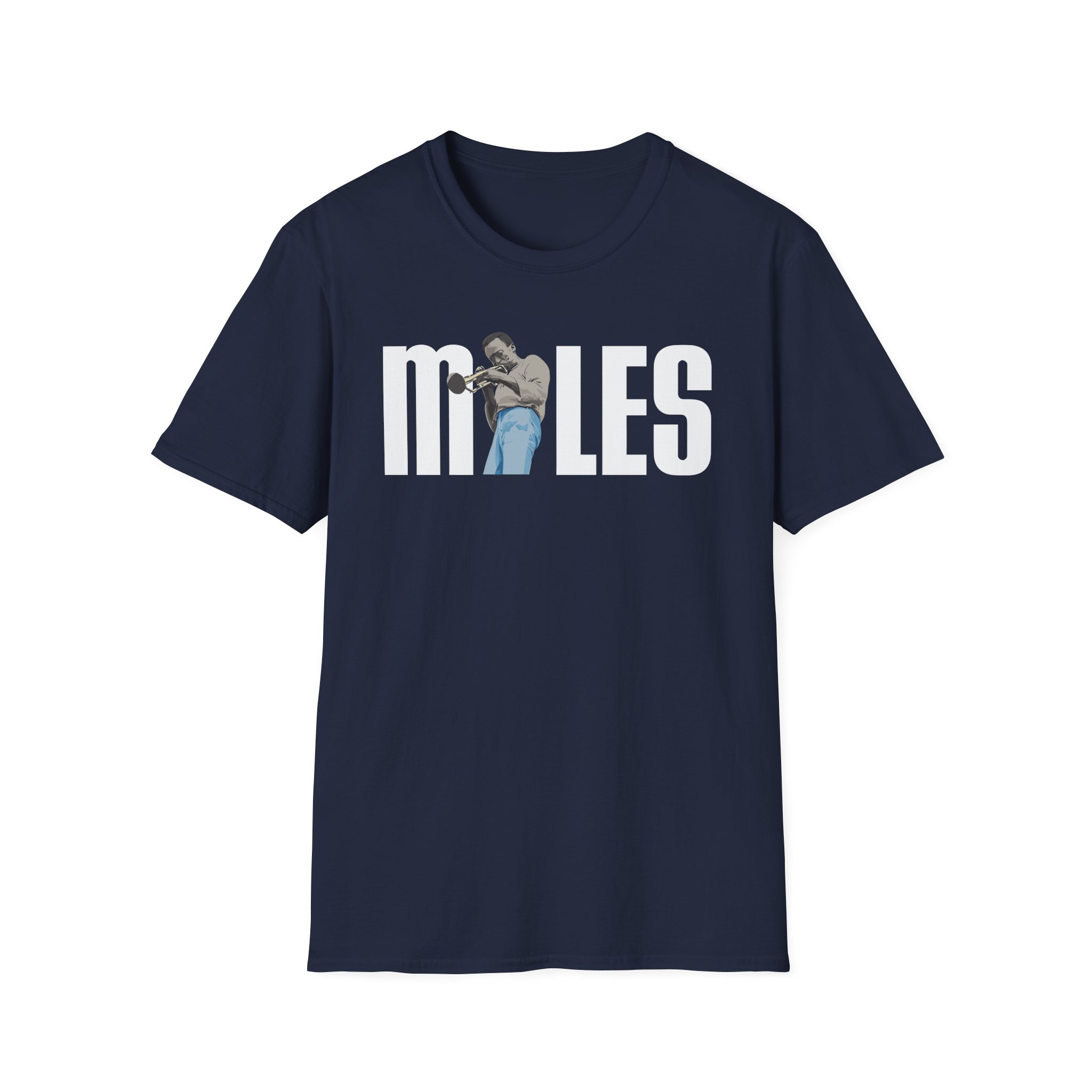 Miles Davis Playing Unisex Softstyle T-Shirt
