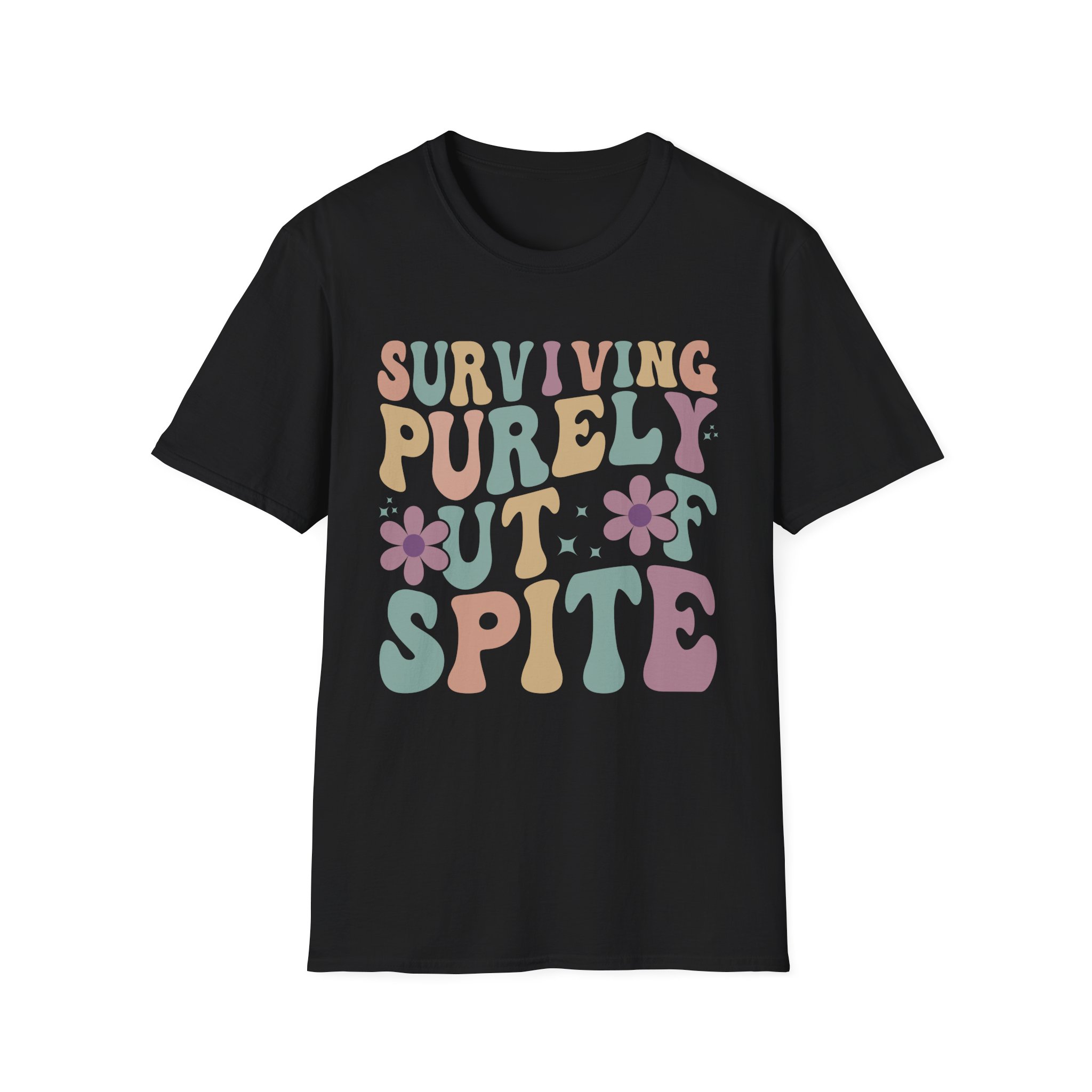 Derkslurp Surviving Purely Out Of Spite Unisex Softstyle T-Shirt