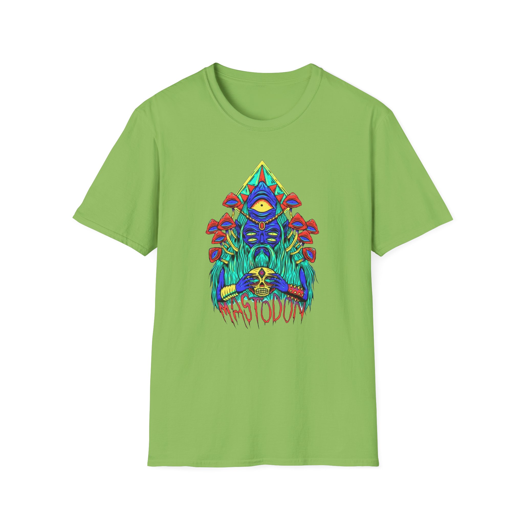 Mastodon Mushroom Wizard Glow Unisex Softstyle T-Shirt
