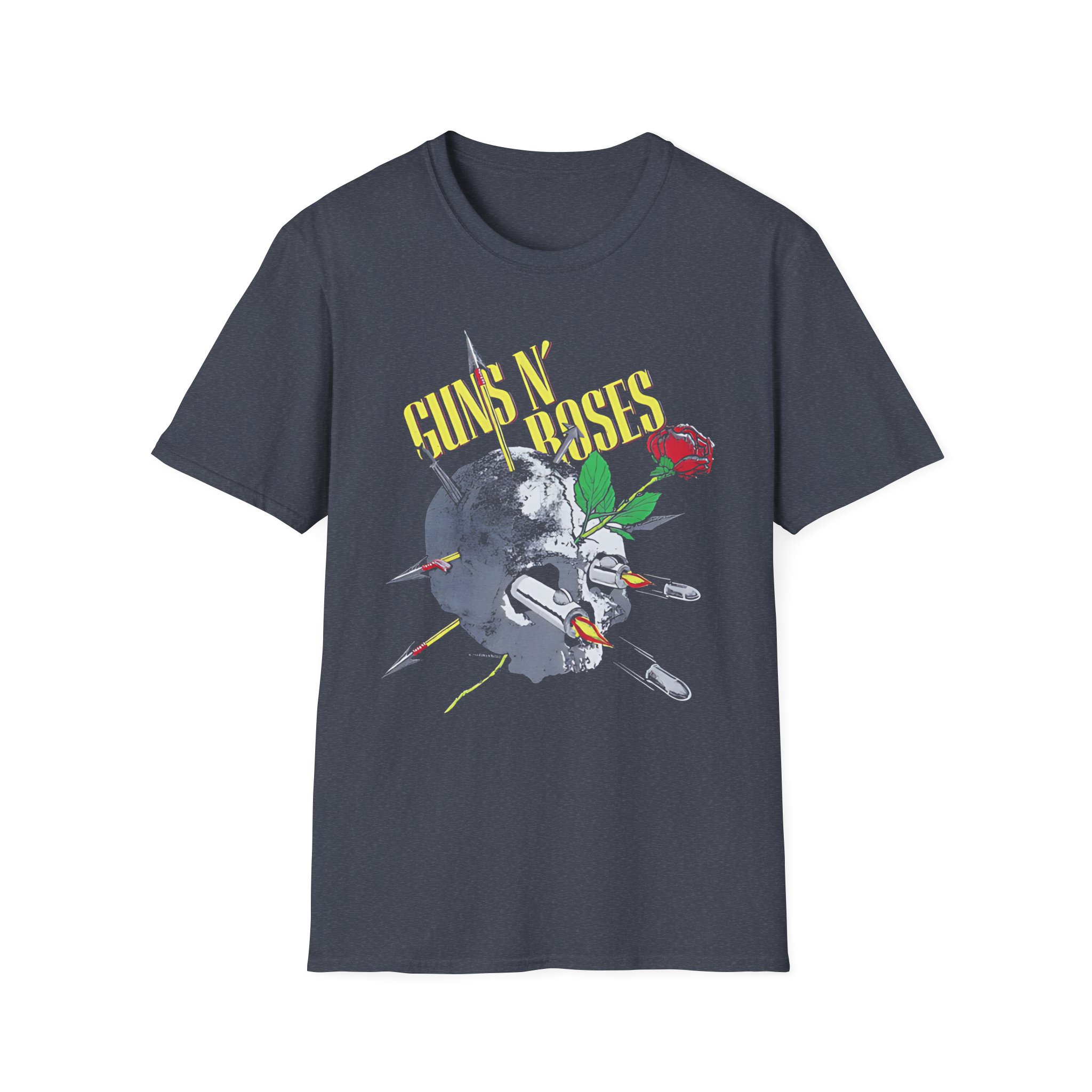 Guns N Roses 1988 Needle Skull Unisex Softstyle T-Shirt