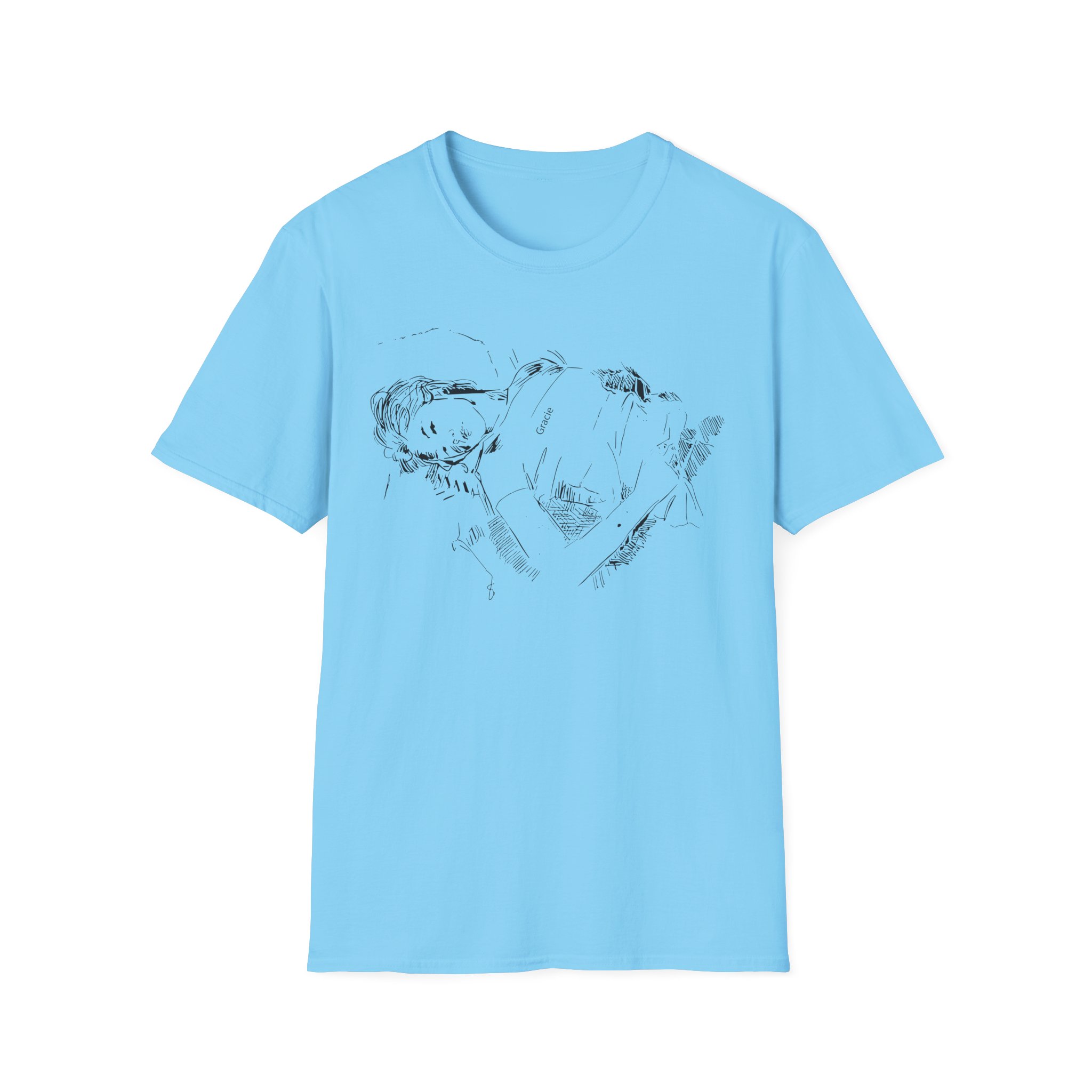 Gracie Abrams Portrait Sketch Unisex Softstyle T-Shirt