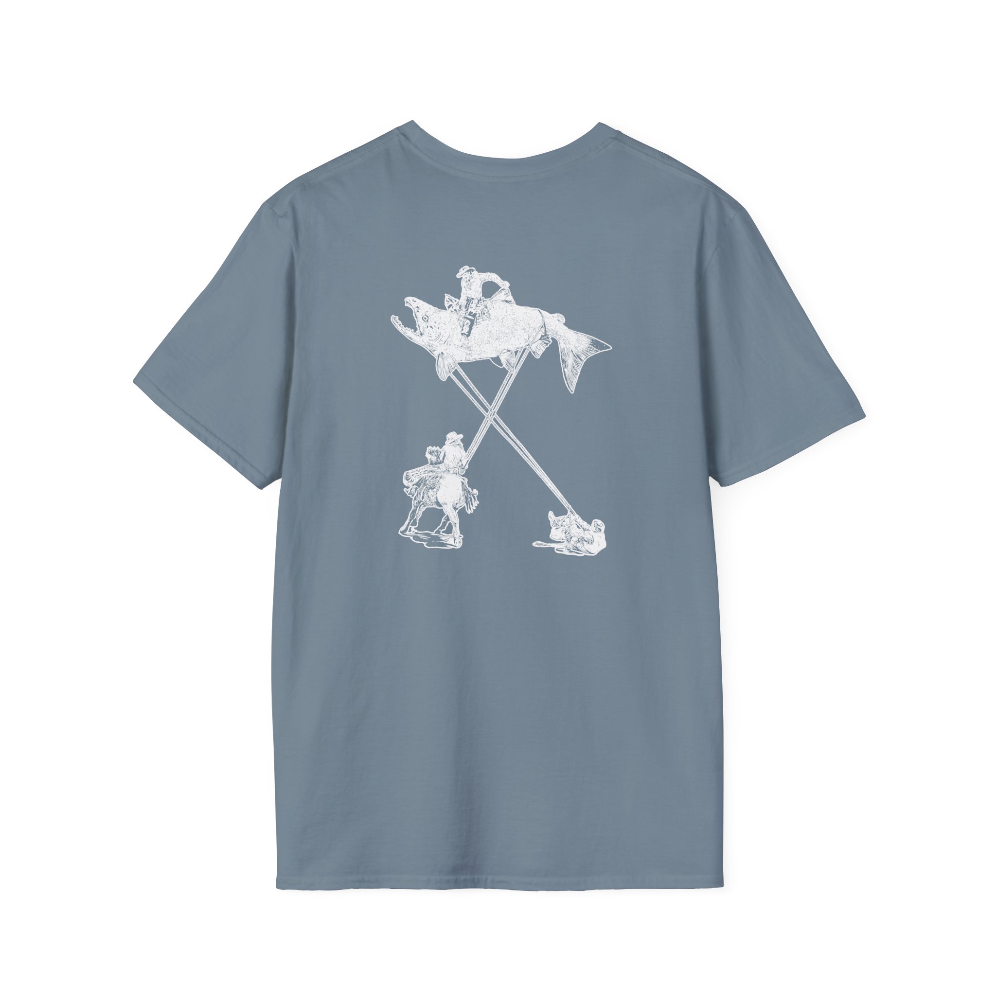 The Take Charcoal Salmon Rodeo Unisex Softstyle T-Shirt