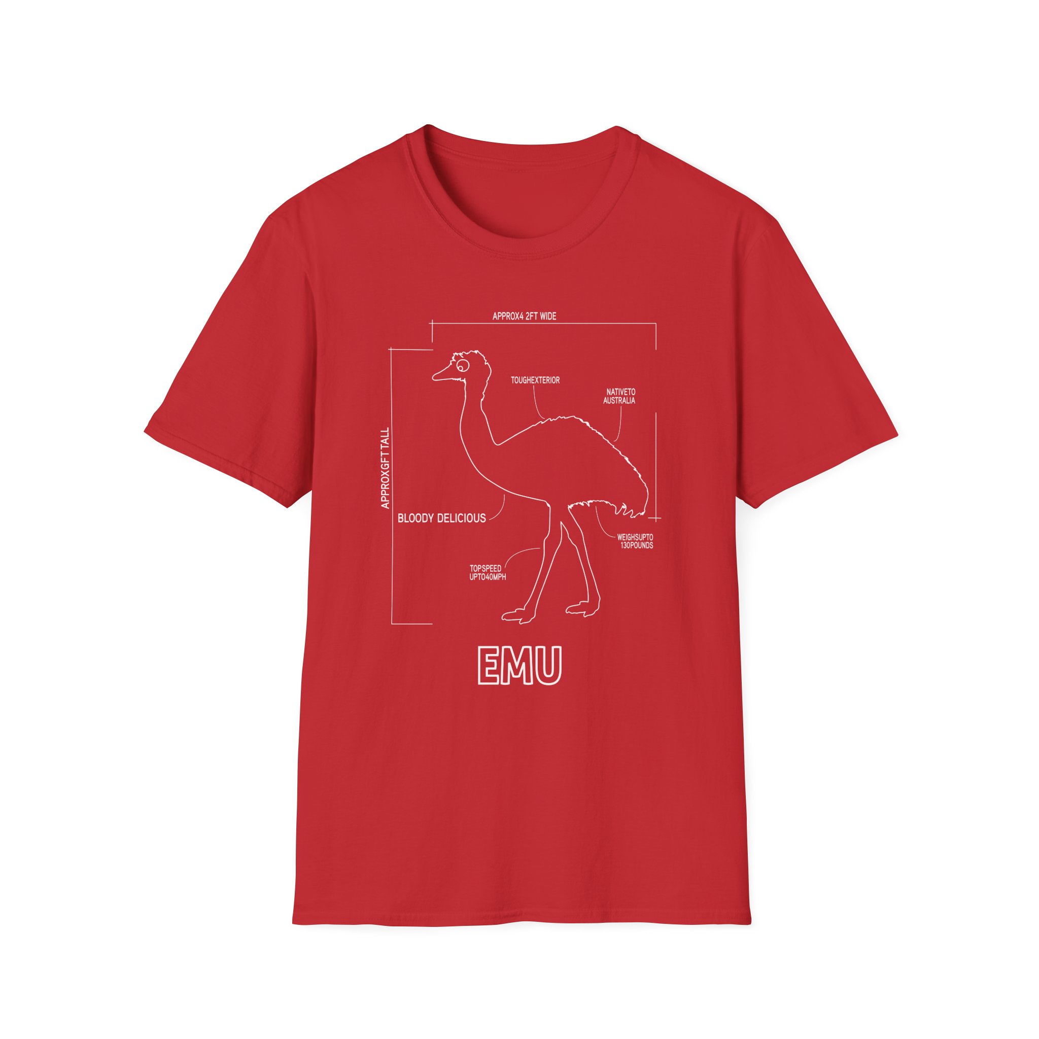 Oversimplified Emu War Unisex Softstyle T-Shirt