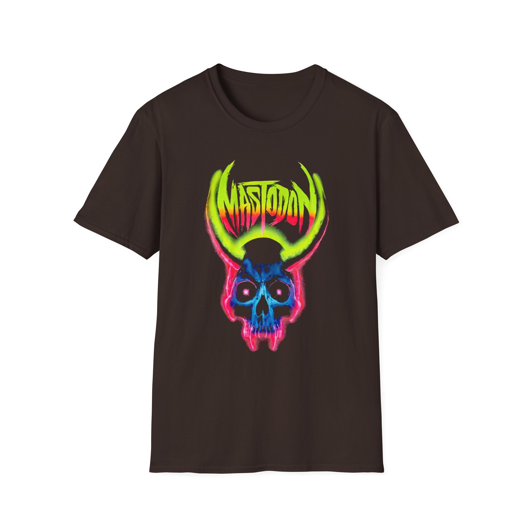 Mastodon Artist Series Cjk Neon Skull Unisex Softstyle T-Shirt