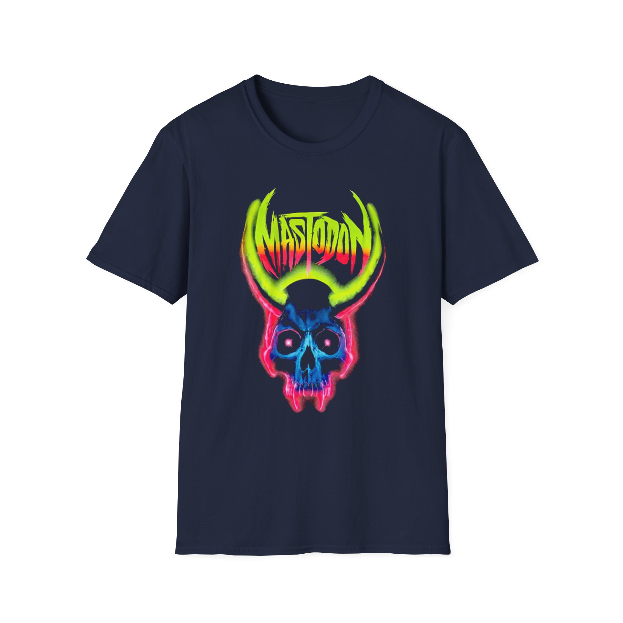 Mastodon Artist Series Cjk Neon Skull Unisex Softstyle T-Shirt