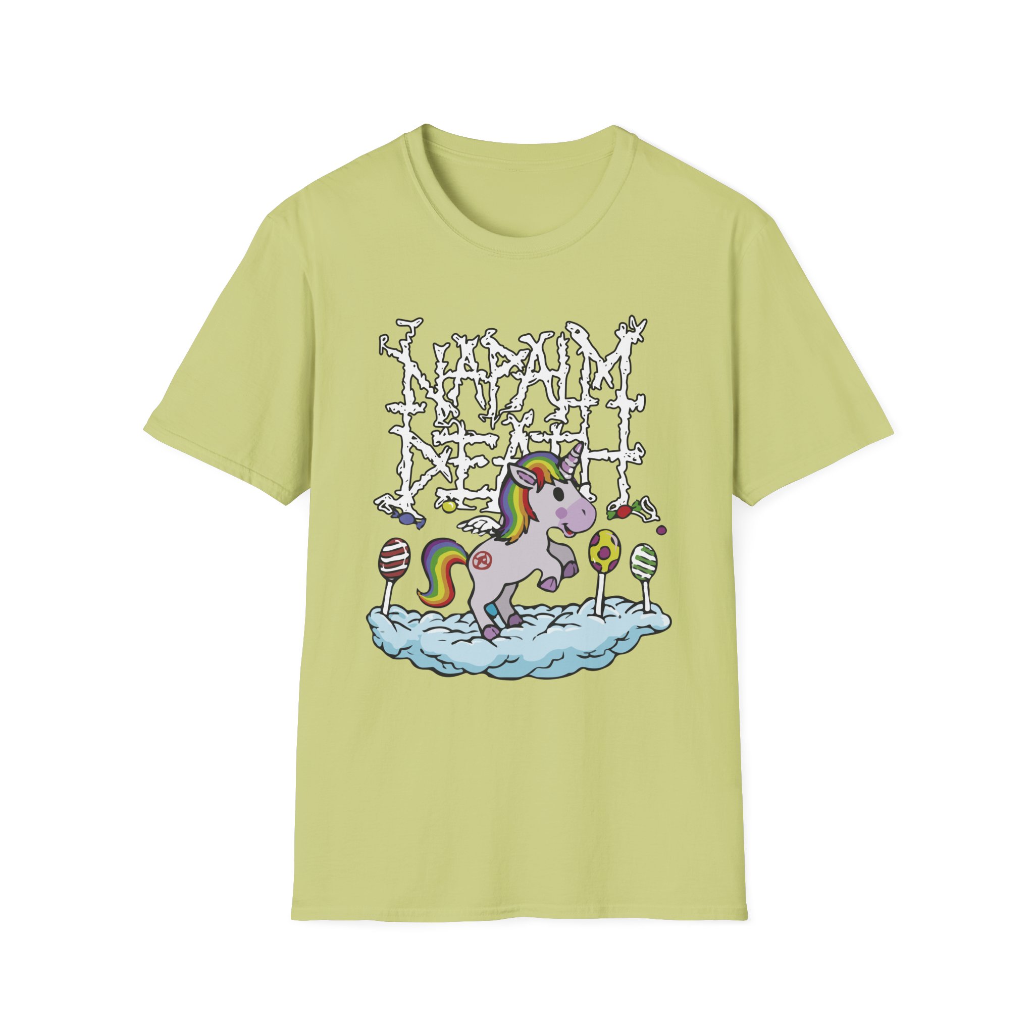 Napalm Death Riding the Rainbow Unisex Softstyle T-Shirt