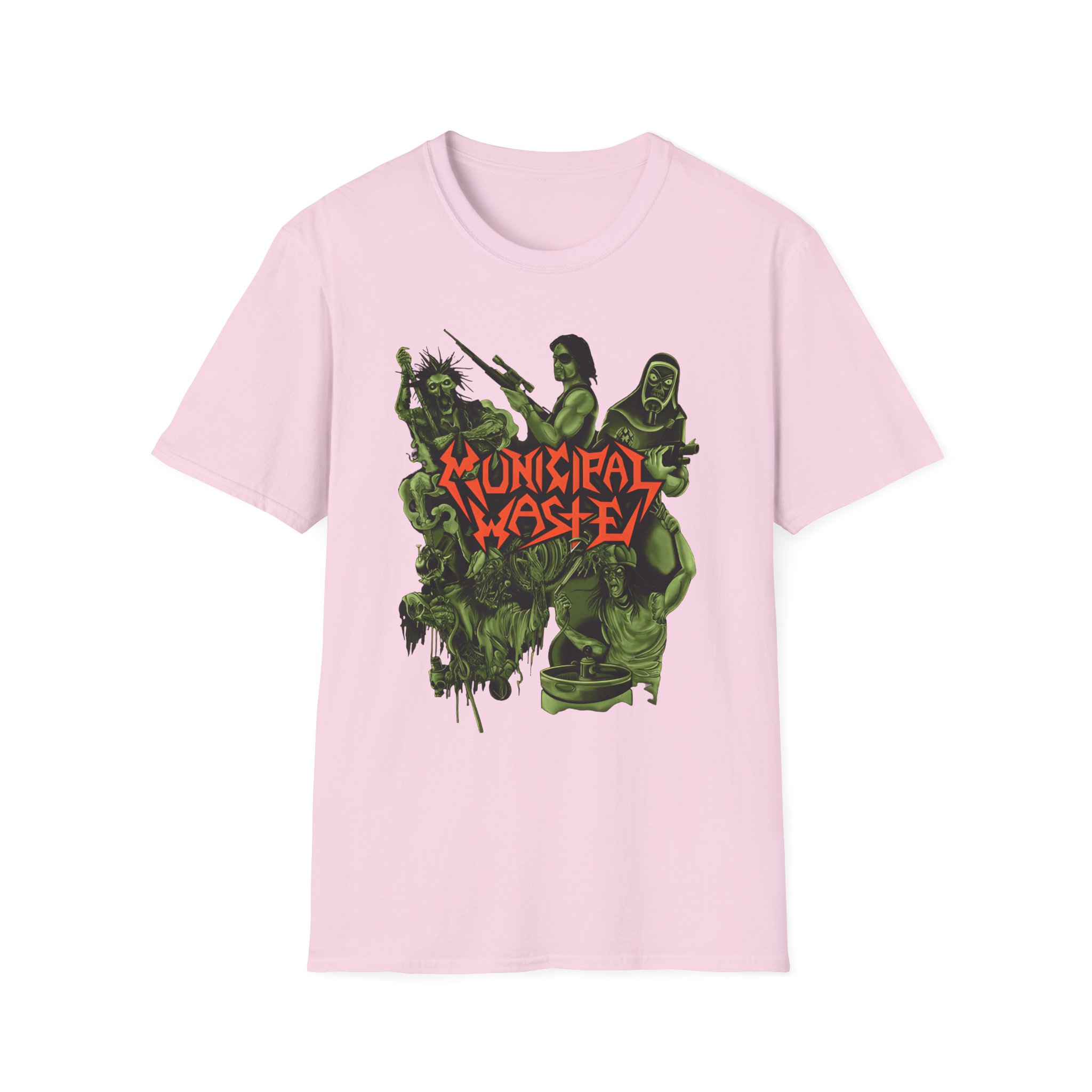 Municipal Waste Collage Logo Unisex Softstyle T-Shirt