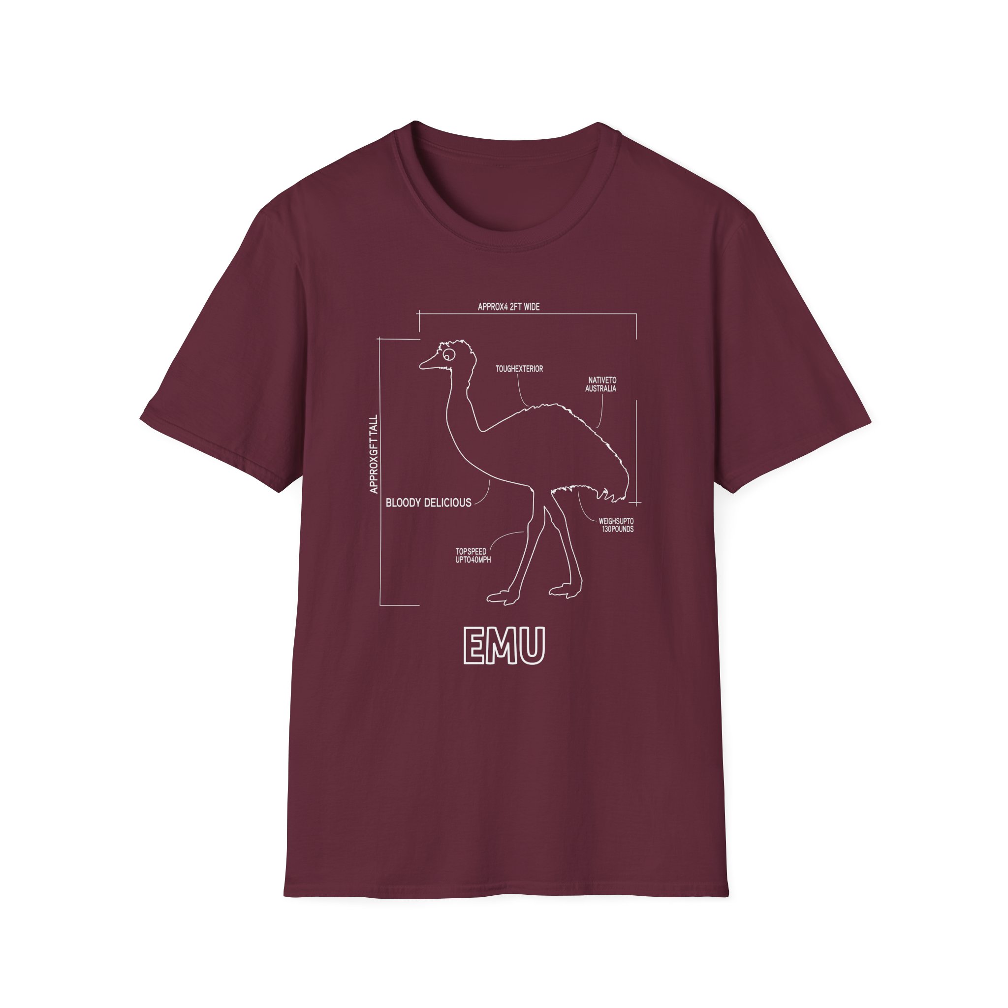 Oversimplified Emu War Unisex Softstyle T-Shirt