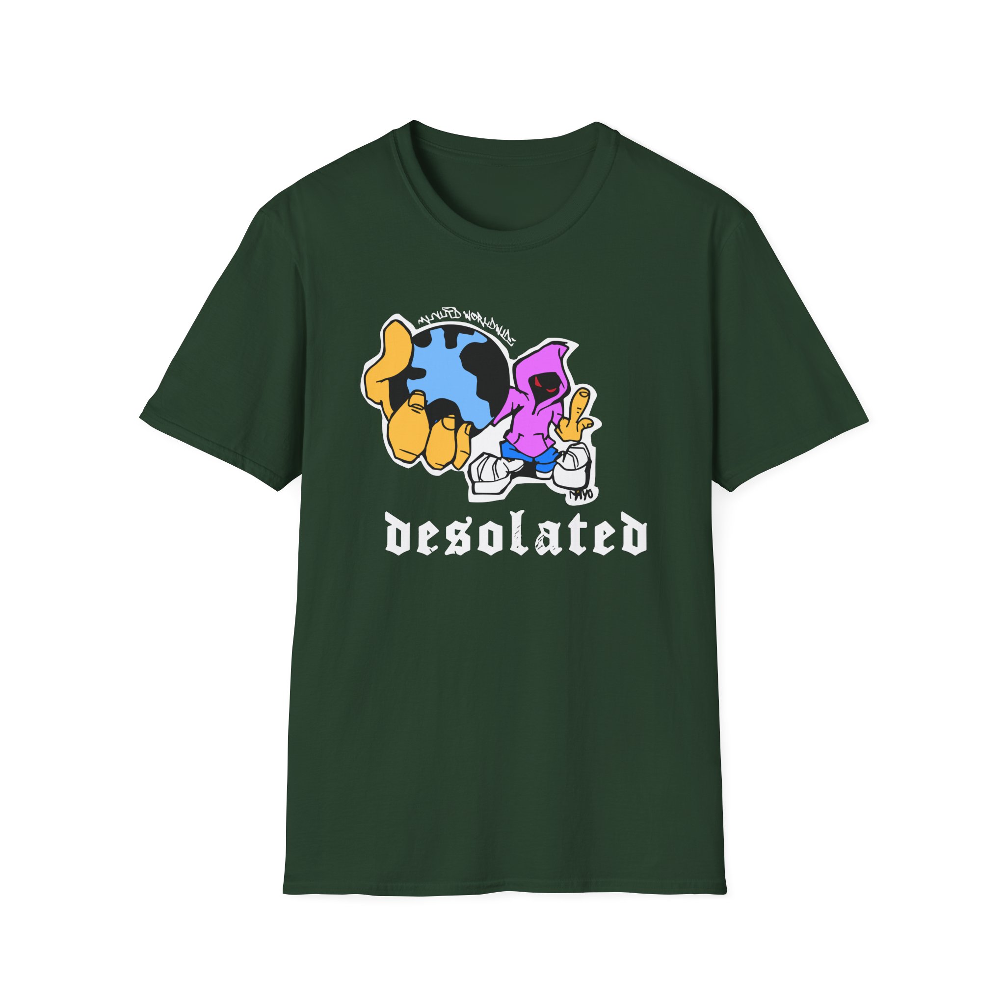 Desolated Globe Unisex Softstyle T-Shirt