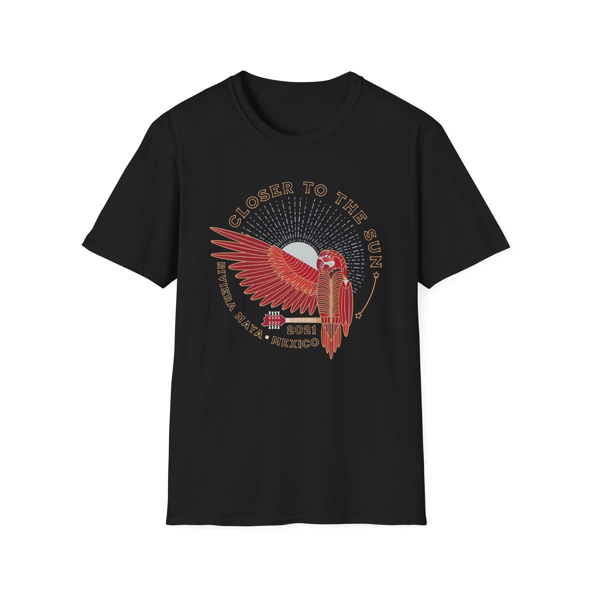 Closer to the Sun 2021 Parrot unisex softstyle t-shirt