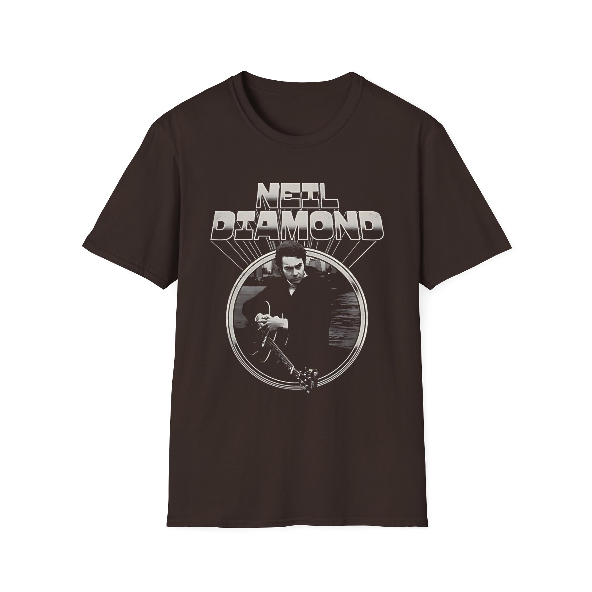 Neil Diamond Chrome Guitar Unisex Softstyle T-Shirt