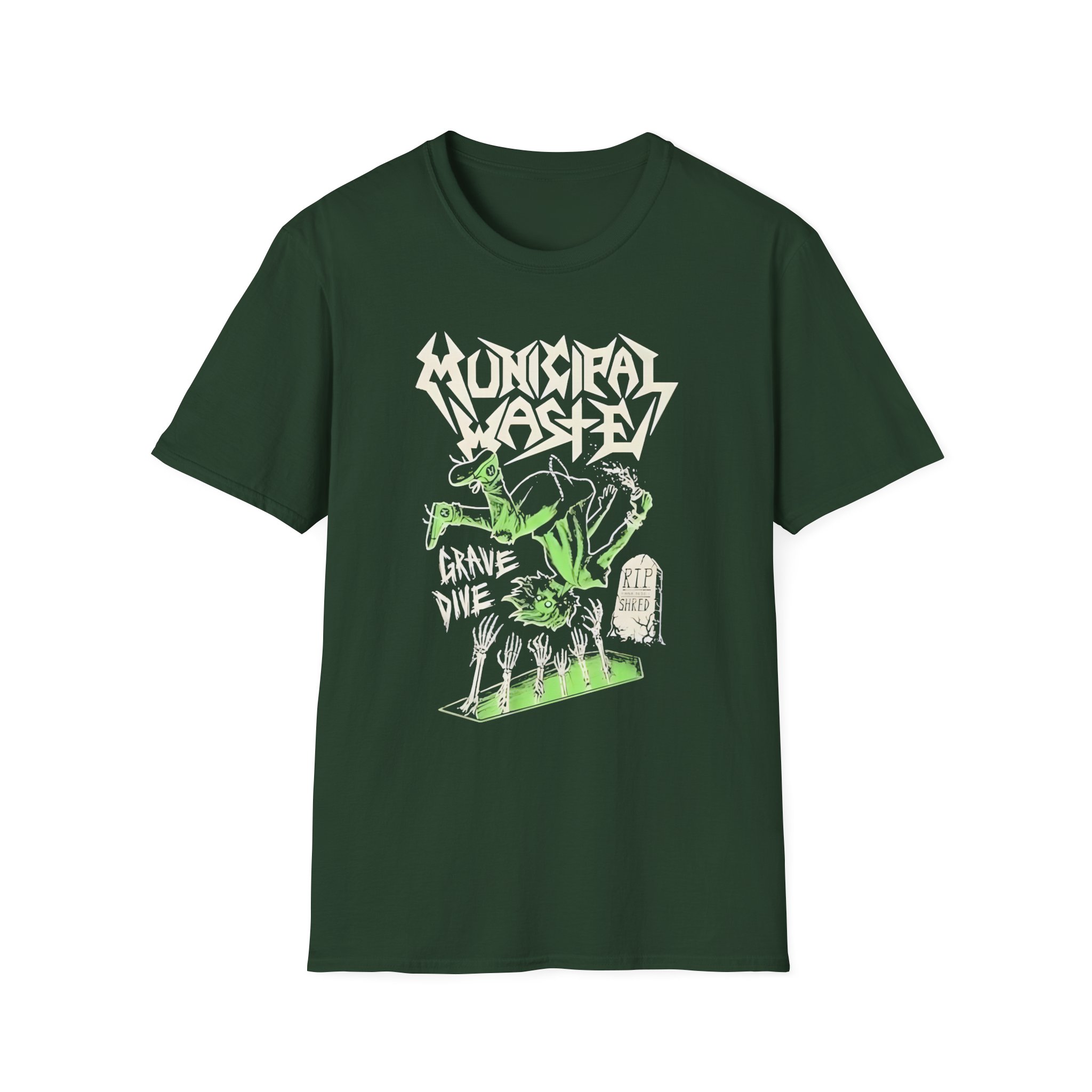 Municipal Waste Glow Grave Dive Unisex Softstyle T-Shirt