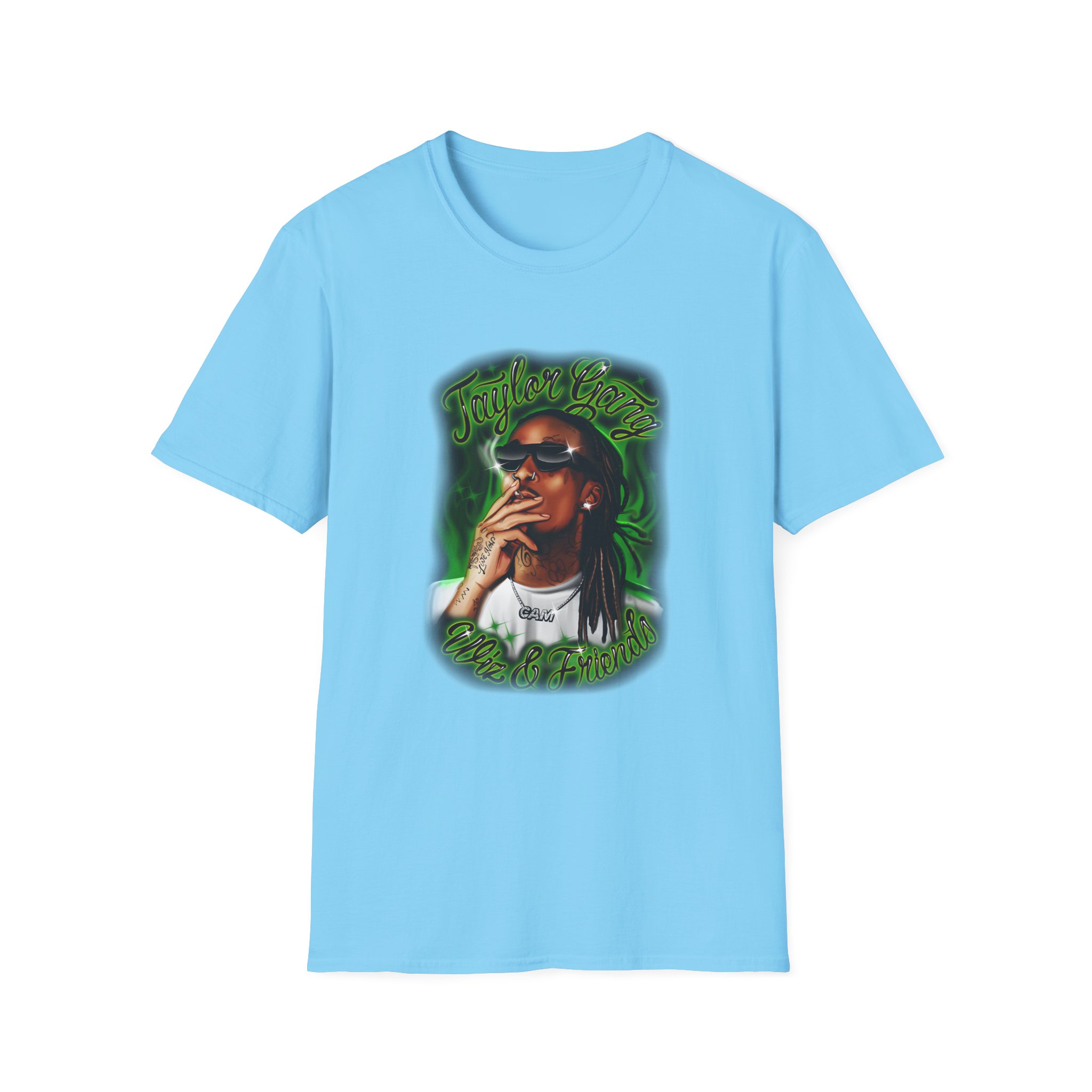 Wiz Khalifa Airbrush Unisex Softstyle T-Shirt